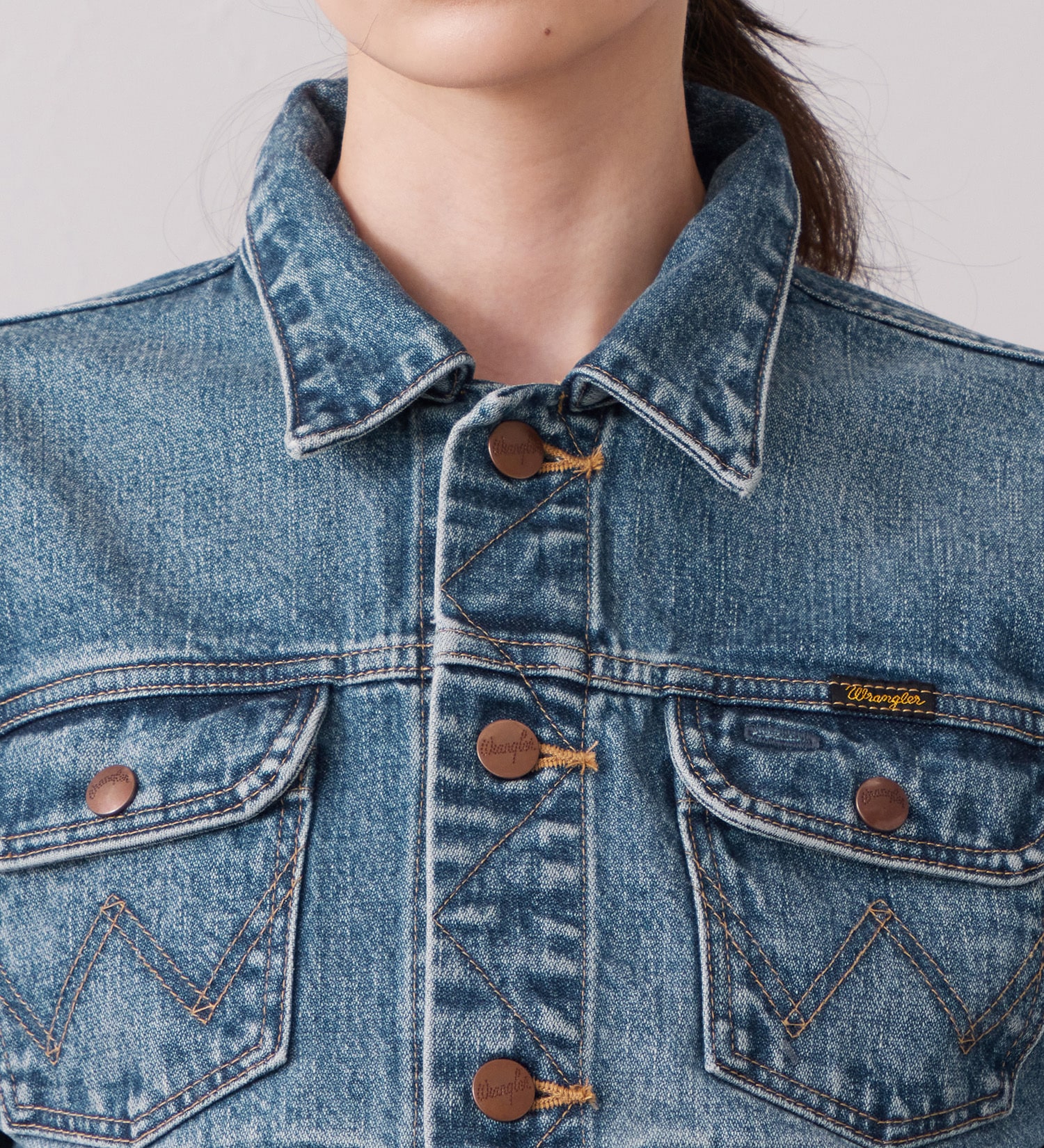 Wrangler(ラングラー)のWrangler YOUTH JACKET / ユースデニムジャケット|ジャケット/アウター/デニムジャケット/レディース|中色ブルー