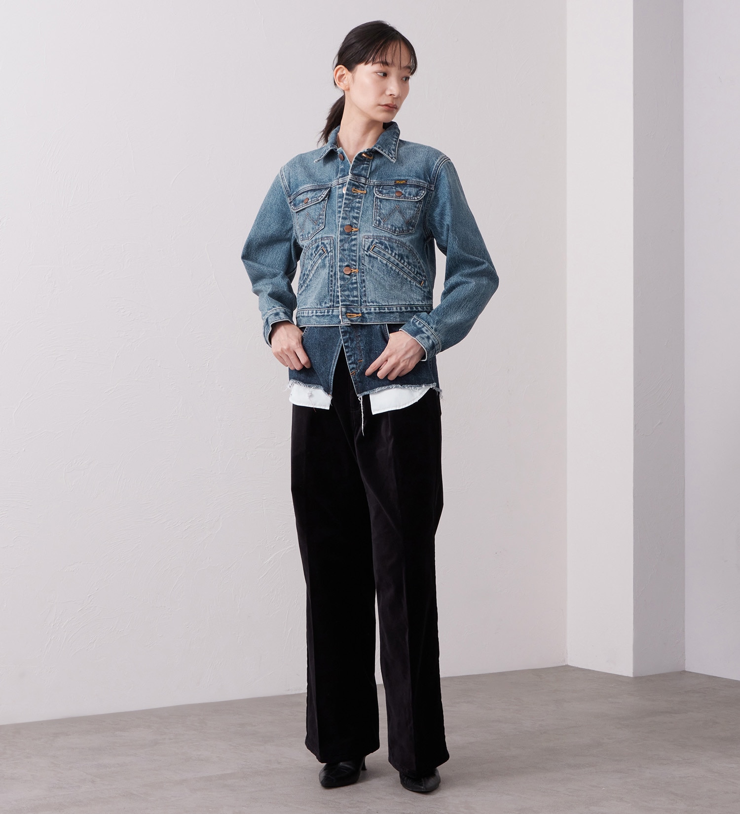 Wrangler(ラングラー)のWrangler YOUTH JACKET / ユースデニムジャケット|ジャケット/アウター/デニムジャケット/レディース|中色ブルー