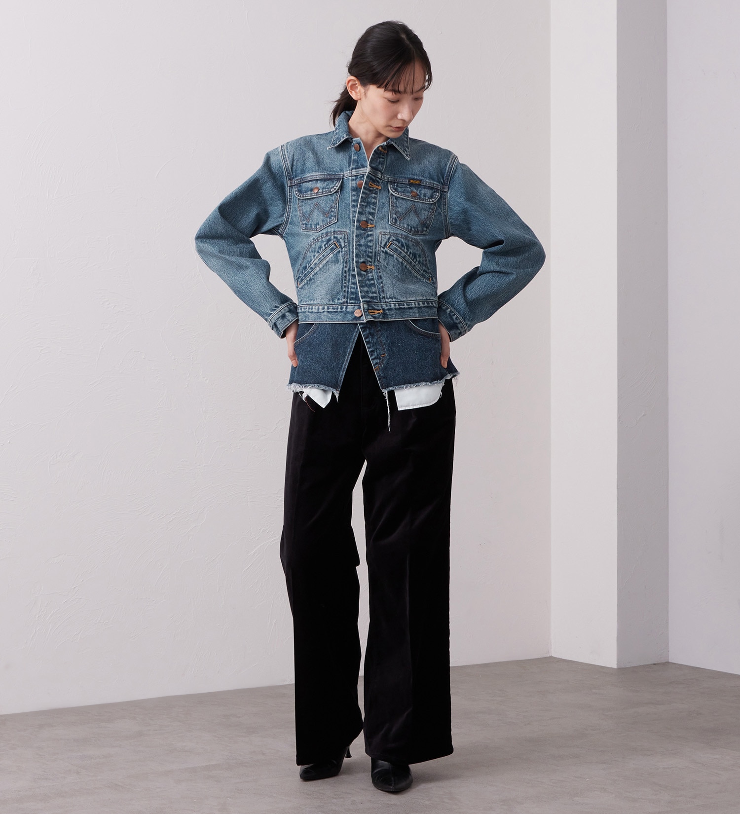 Wrangler(ラングラー)のWrangler YOUTH JACKET / ユースデニムジャケット|ジャケット/アウター/デニムジャケット/レディース|中色ブルー