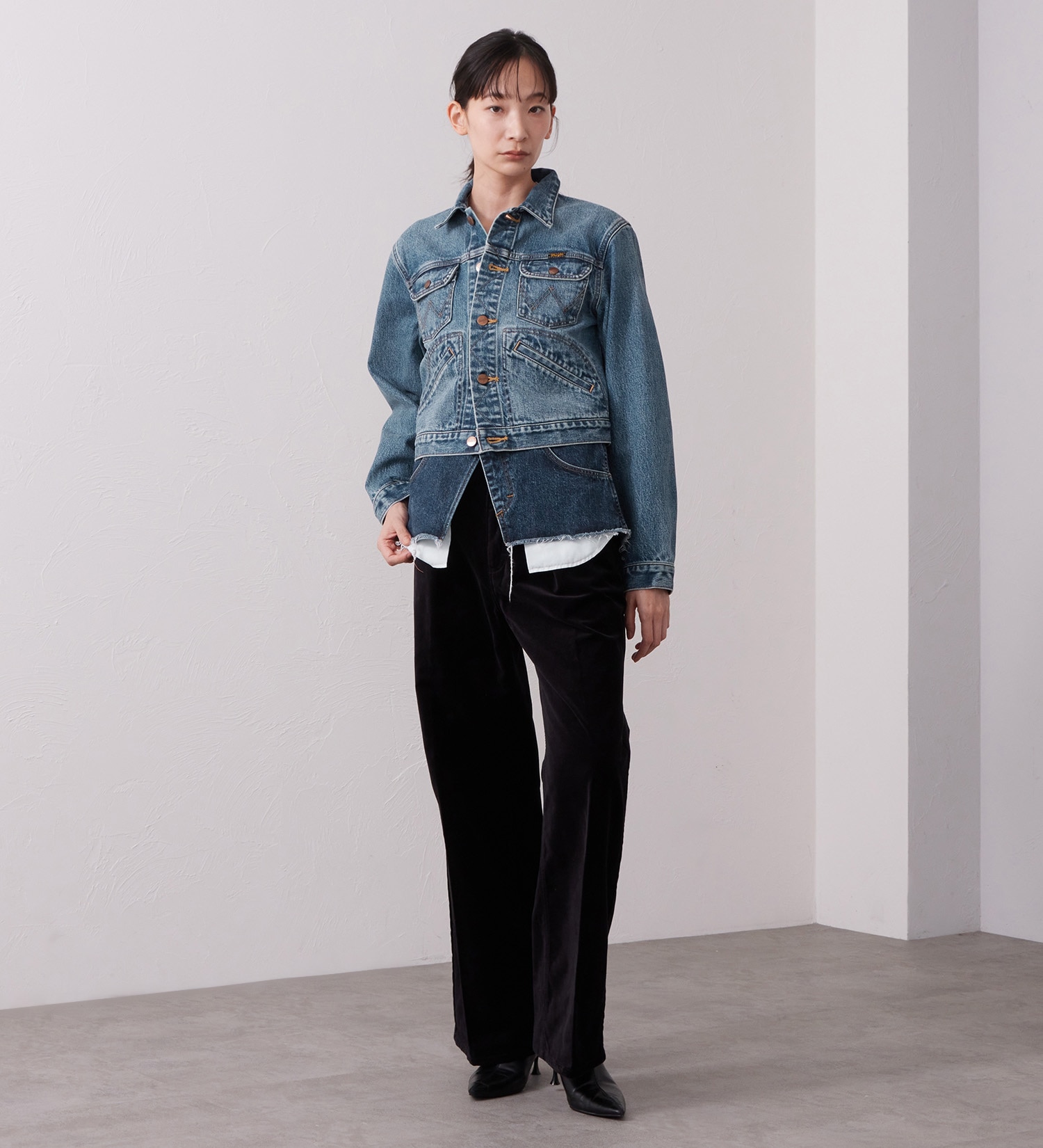 Wrangler(ラングラー)のWrangler YOUTH JACKET / ユースデニムジャケット|ジャケット/アウター/デニムジャケット/レディース|中色ブルー
