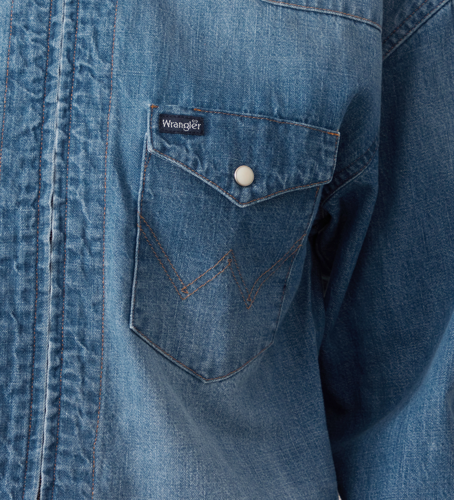 Wrangler(ラングラー)のWrangler CROPPED ZIP JACKET / クロップドジップデニムシャツジャケット|ジャケット/アウター/デニムジャケット/レディース|中色ブルー
