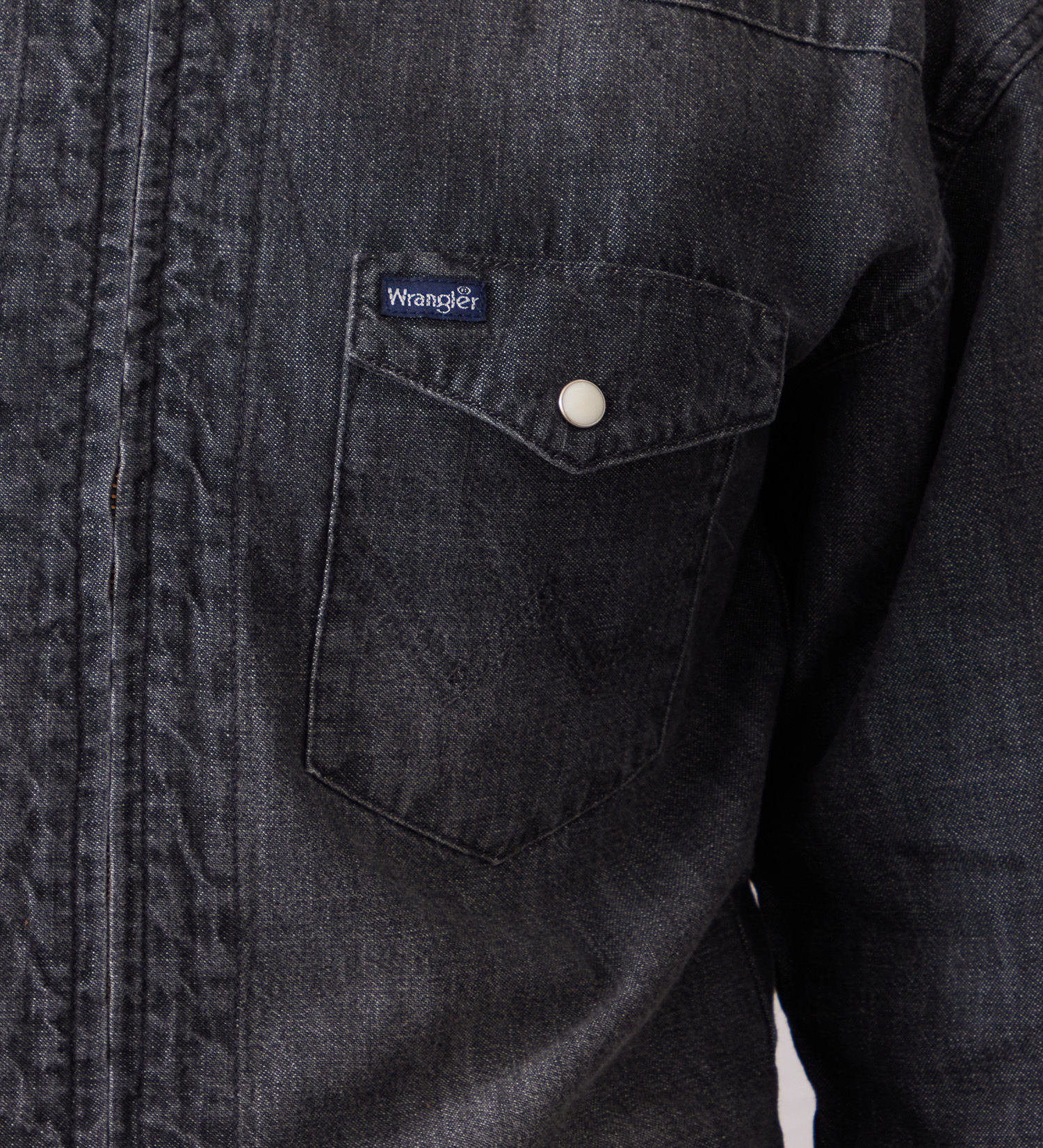 Wrangler(ラングラー)のWrangler CROPPED ZIP JACKET / クロップドジップデニムシャツジャケット|ジャケット/アウター/デニムジャケット/レディース|ブラックデニム