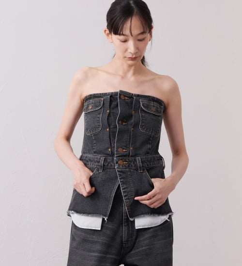 Wrangler(ラングラー)のWREMAKE BUSTIER/リメイクビスチェ【セットアップ可】|トップス/その他トップス/レディース|中色ブルー
