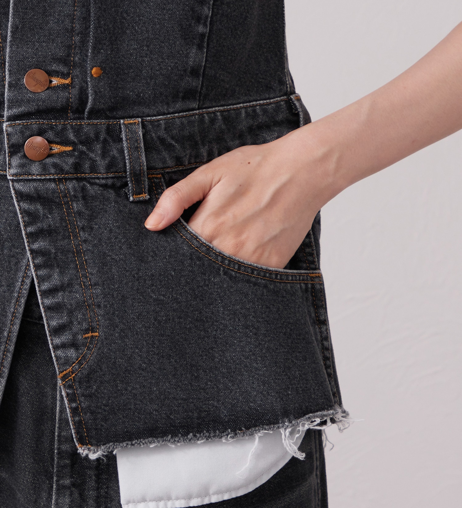 Wrangler(ラングラー)のWREMAKE BUSTIER/リメイクビスチェ【セットアップ可】|トップス/その他トップス/レディース|中色ブルー