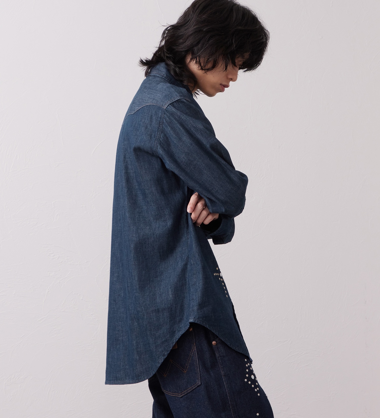 Wrangler(ラングラー)の27MW ウエスタンデニムシャツ スタッズ【US ORIGINAL】|トップス/シャツ/ブラウス/メンズ|インディゴブルー