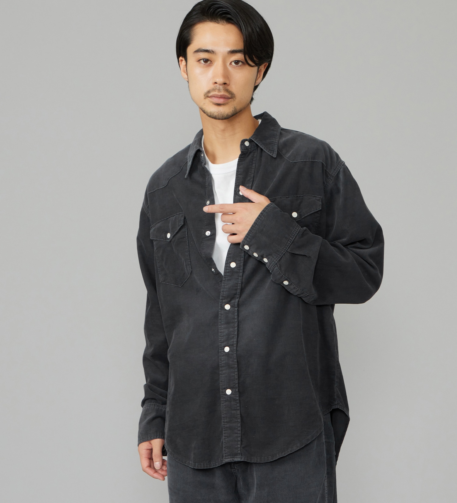 Wrangler(ラングラー)のウエスタンコーデュロイシャツ【US ORIGINAL/セットアップ可】|トップス/シャツ/ブラウス/メンズ|ブラック