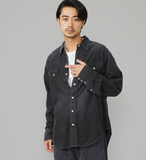 Wrangler(ラングラー)のウエスタンコーデュロイシャツ【US ORIGINAL/セットアップ可】|トップス/シャツ/ブラウス/メンズ|ブラック