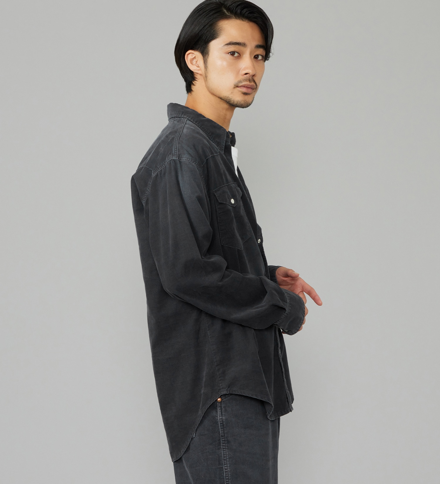 Wrangler(ラングラー)のウエスタンコーデュロイシャツ【US ORIGINAL/セットアップ可】|トップス/シャツ/ブラウス/メンズ|ブラック