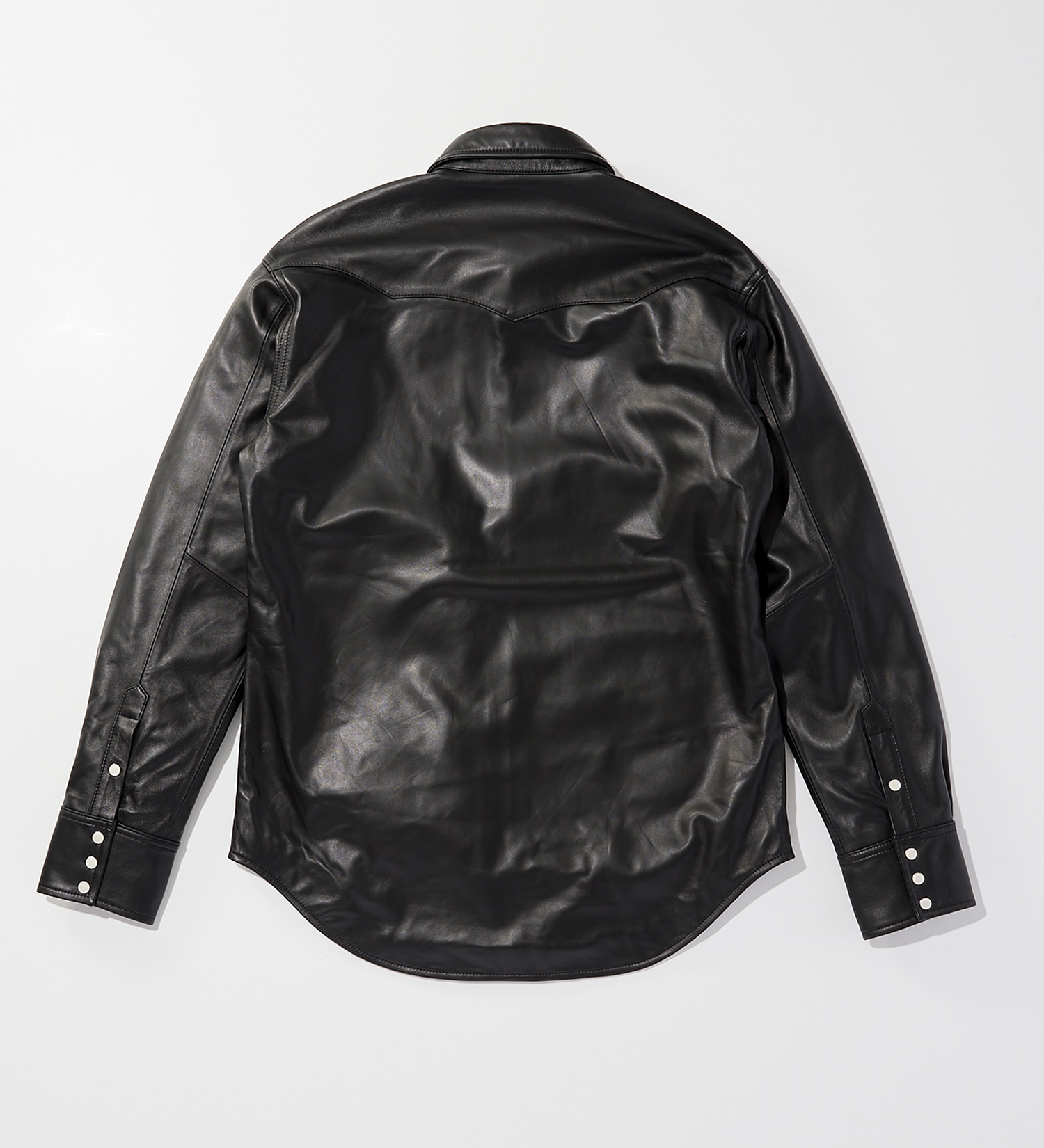 Wrangler(ラングラー)の27MW LEATHER【シープレザー】/ウエスタンシャツ|トップス/シャツ/ブラウス/メンズ|ブラック