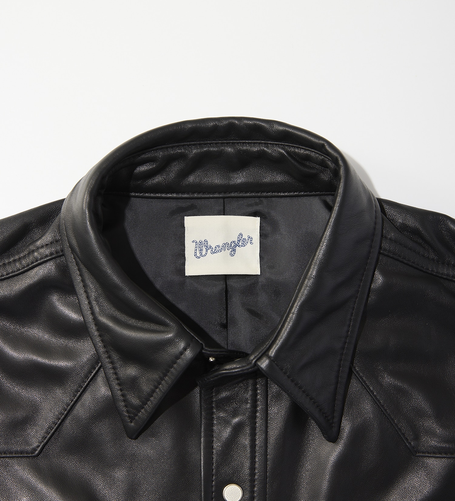 Wrangler(ラングラー)の27MW LEATHER【シープレザー】/ウエスタンシャツ|トップス/シャツ/ブラウス/メンズ|ブラック