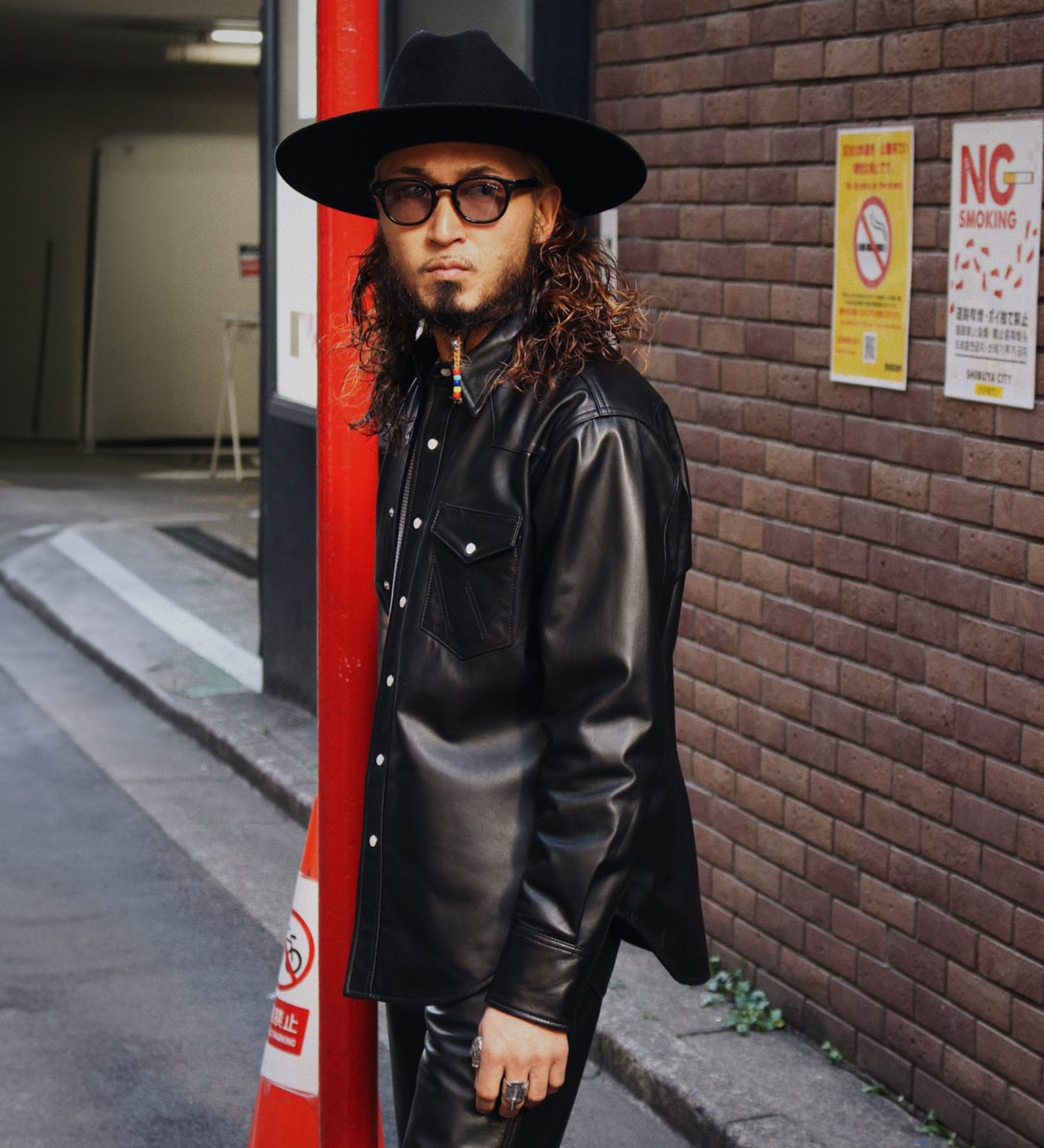 Wrangler(ラングラー)の【試着対象】27MW LEATHER【シープレザー】/ウエスタンシャツ|トップス/シャツ/ブラウス/メンズ|ブラック