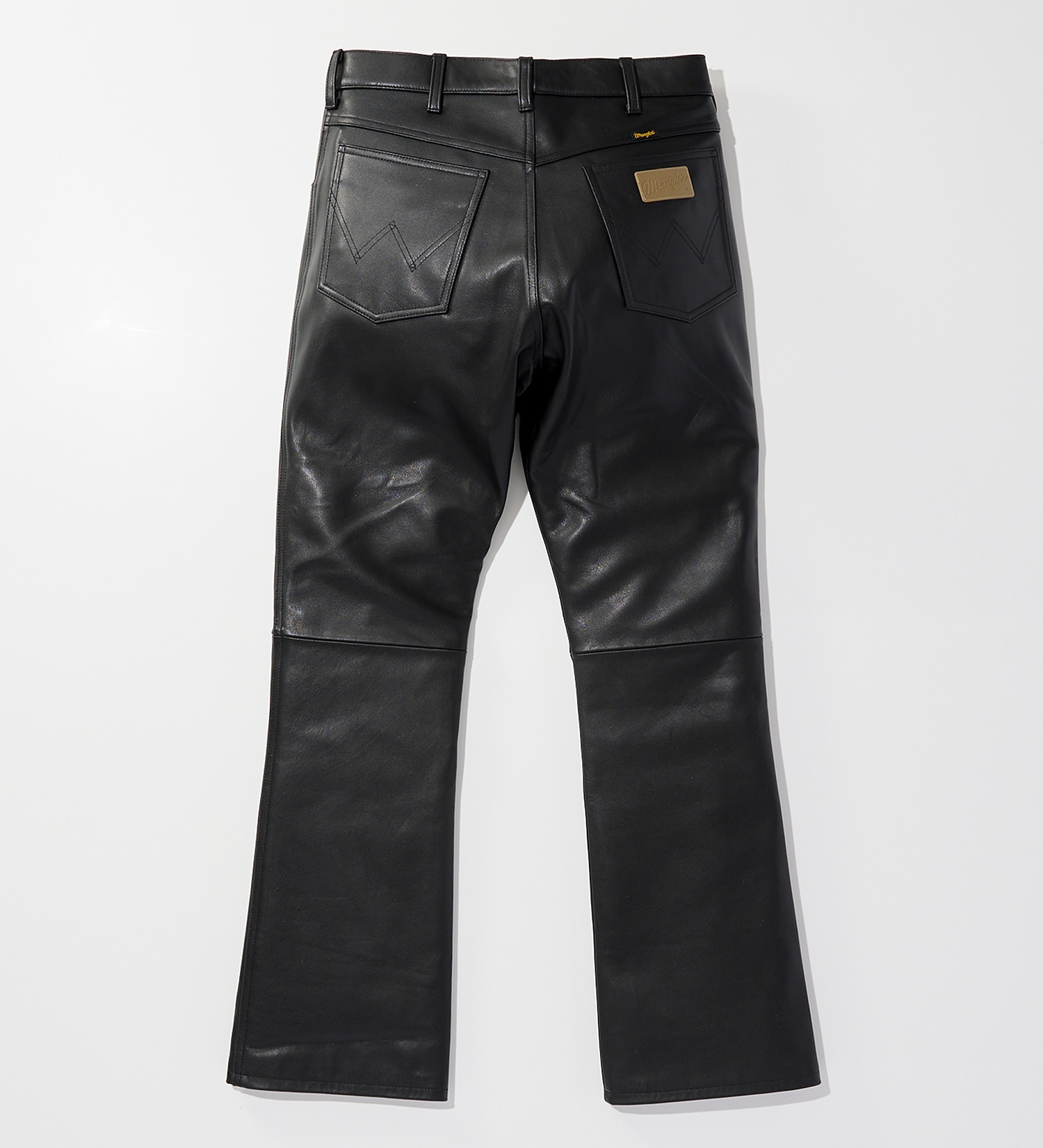 Wrangler(ラングラー)の【試着対象】77MWZ LEATHER【ゴートレザー】/フレアーパンツ|パンツ/パンツ/メンズ|ブラック