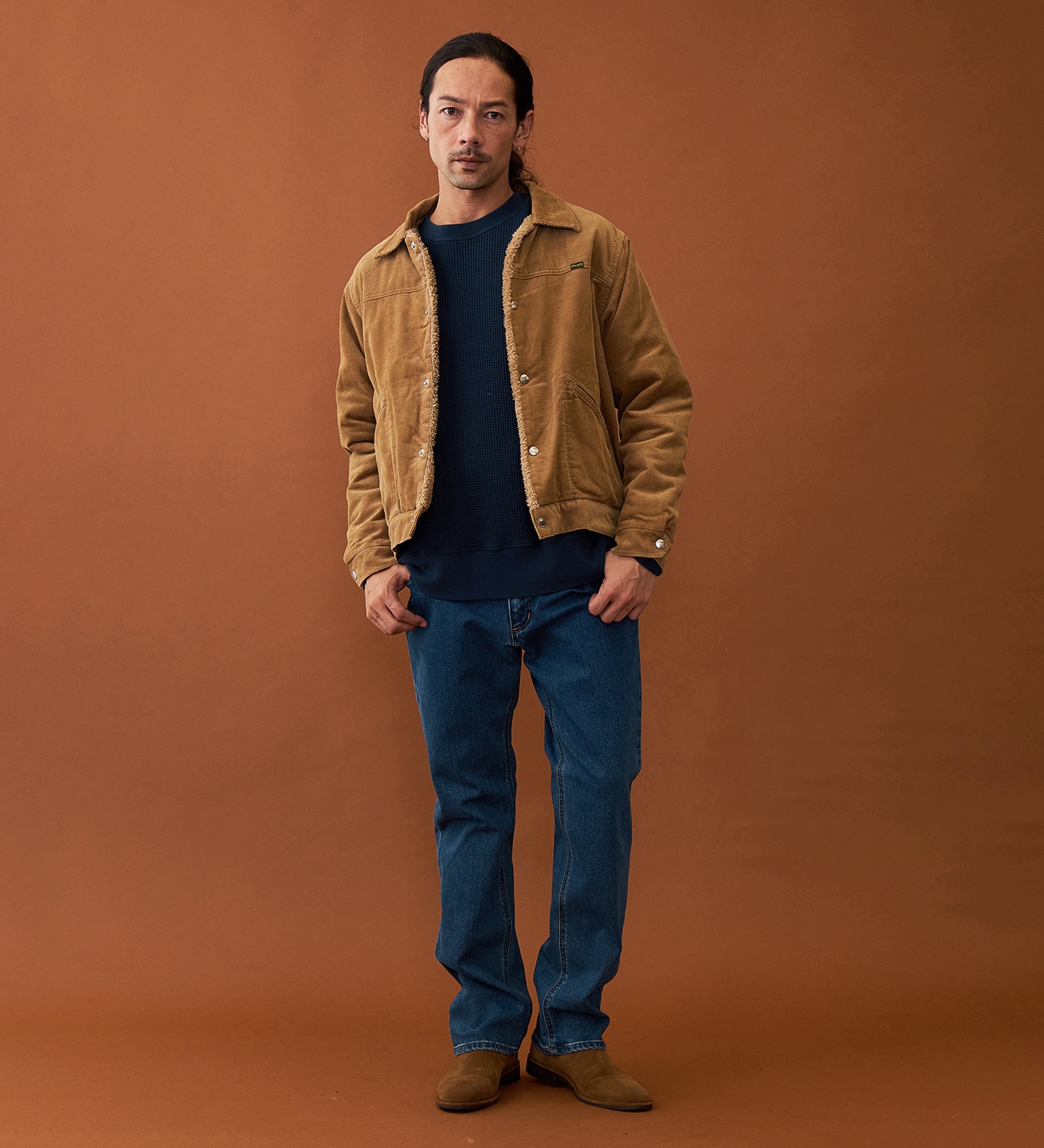 Wrangler(ラングラー)の【暖】裏起毛 WRANGLER ラングラー レギュラーストレート|パンツ/デニム/ジーンズパンツ/メンズ|中色ブルー