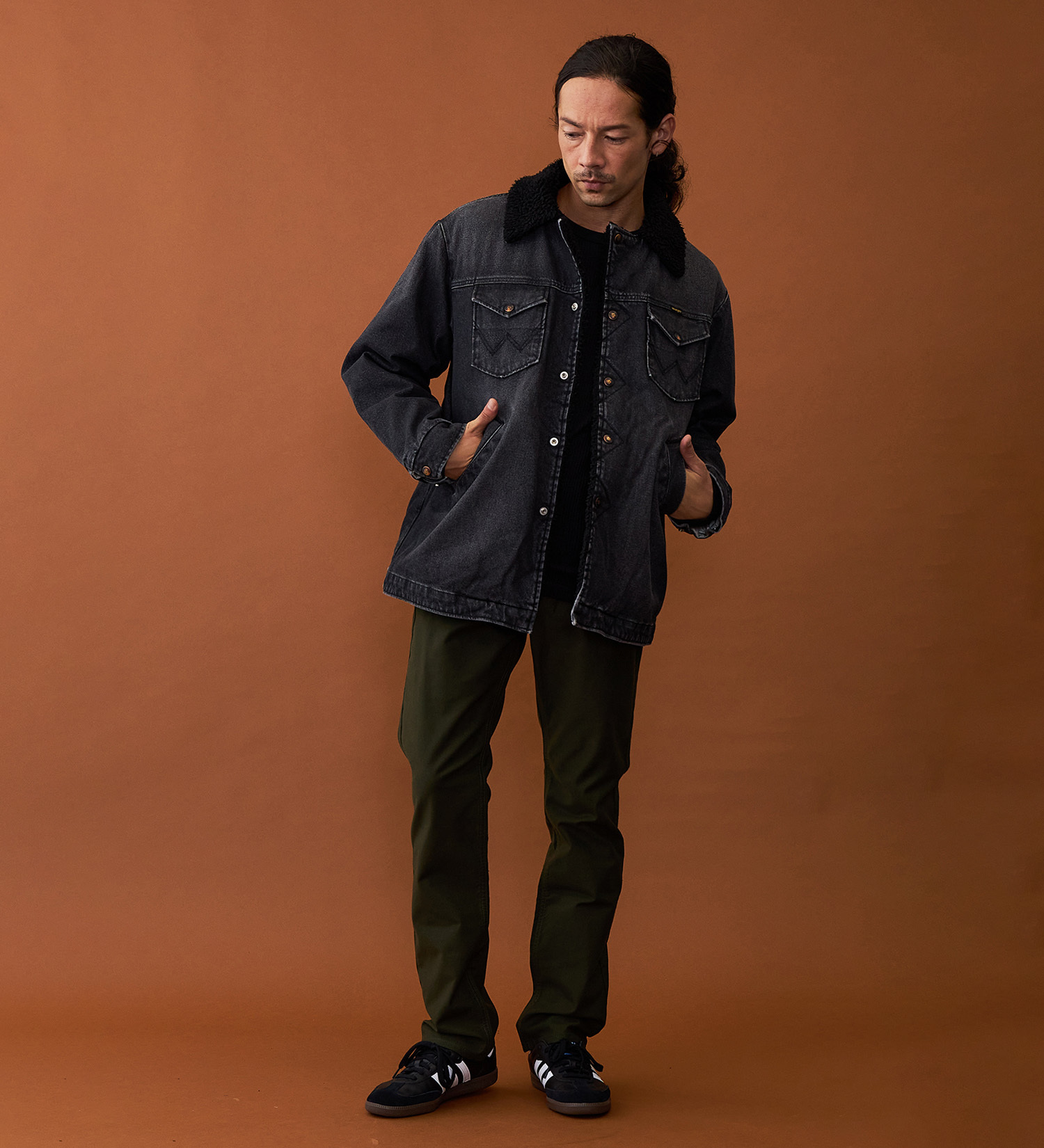 Wrangler(ラングラー)の【暖】裏起毛 WRANGLER ラングラー レギュラーストレート カラーツイル /グレンチェック|パンツ/パンツ/メンズ|オリーブ