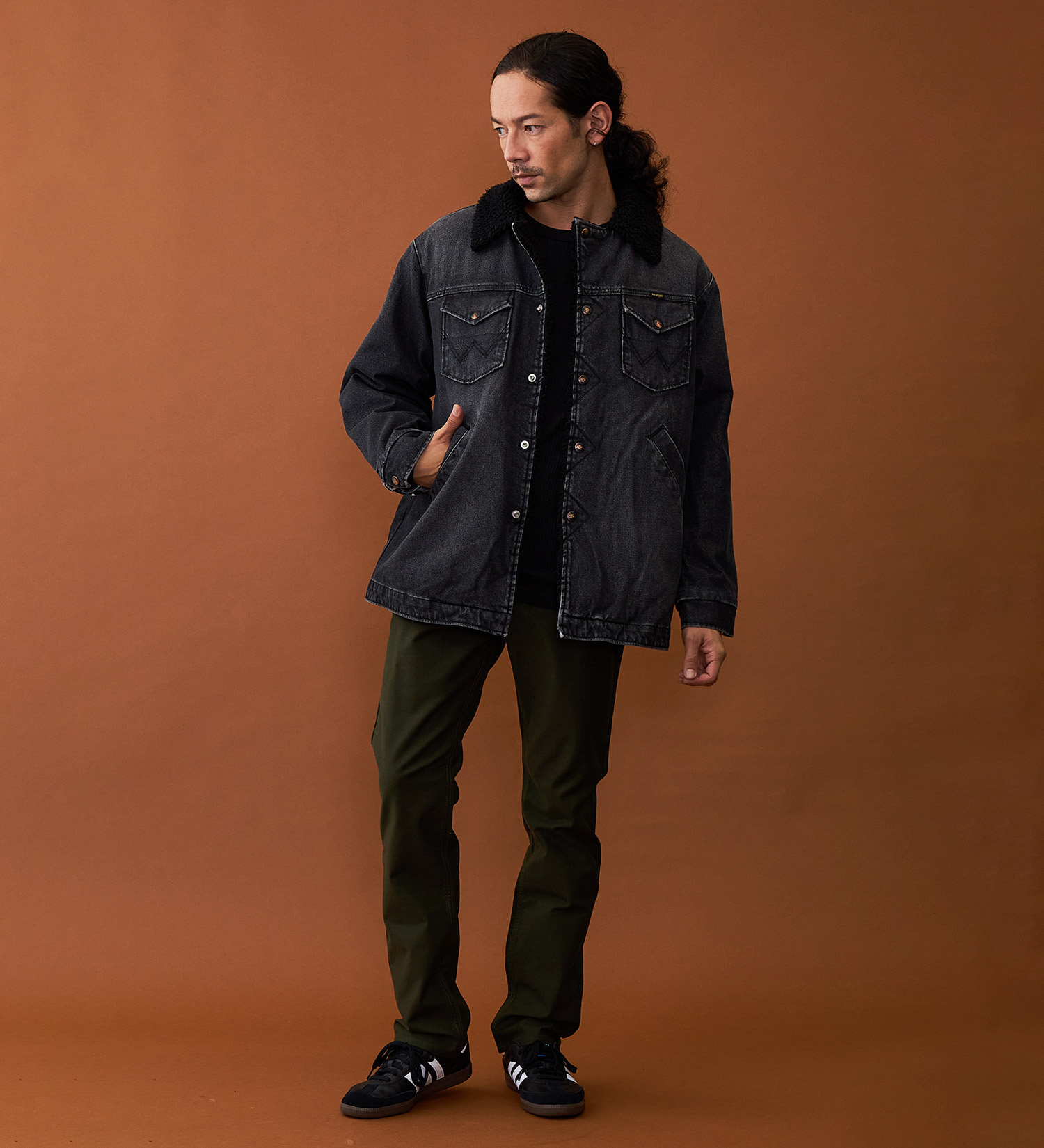 Wrangler(ラングラー)の【暖】裏起毛 WRANGLER ラングラー レギュラーストレート カラーツイル /グレンチェック|パンツ/パンツ/メンズ|オリーブ