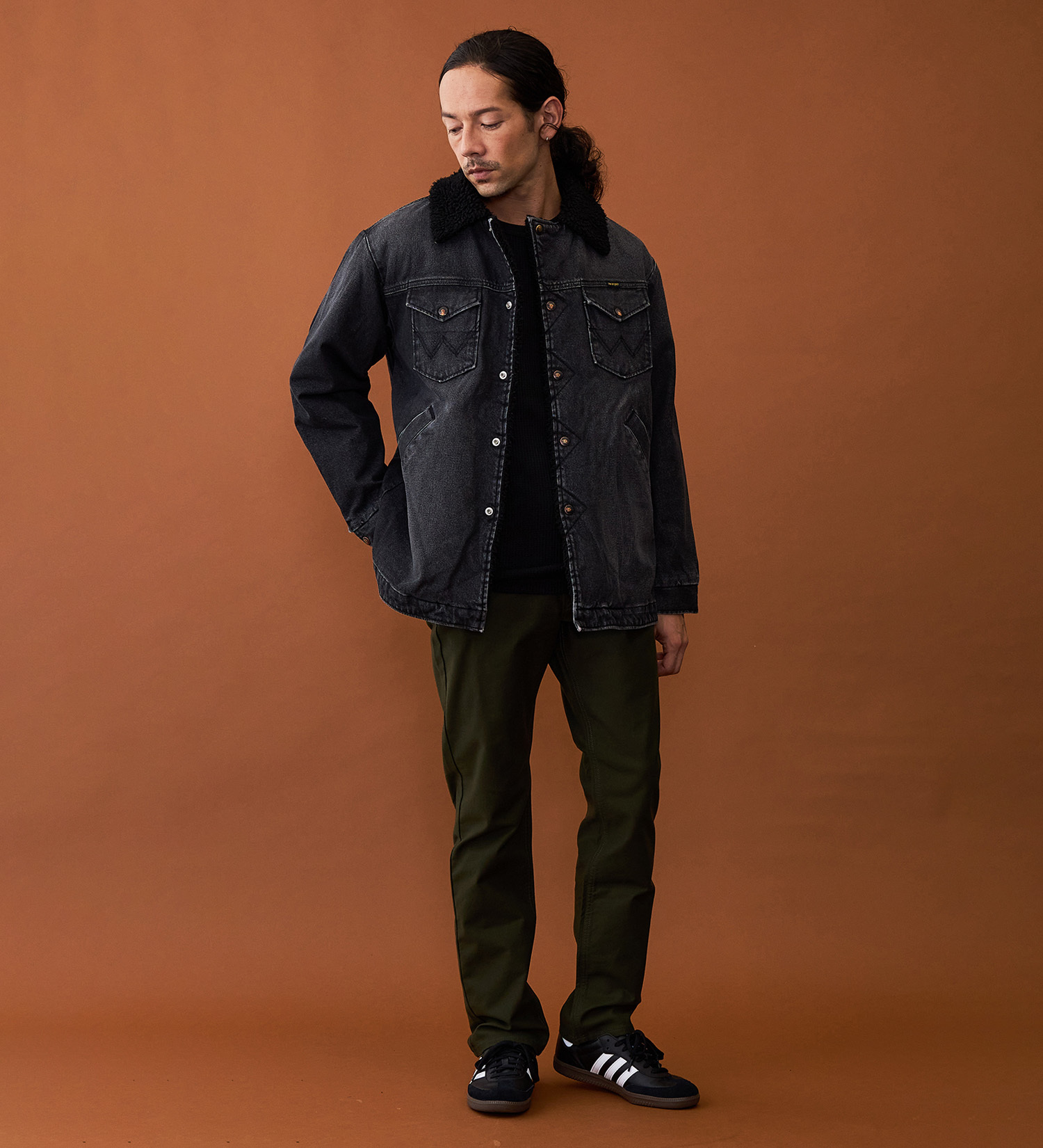 Wrangler(ラングラー)の【暖】裏起毛 WRANGLER ラングラー レギュラーストレート カラーツイル /グレンチェック|パンツ/パンツ/メンズ|オリーブ