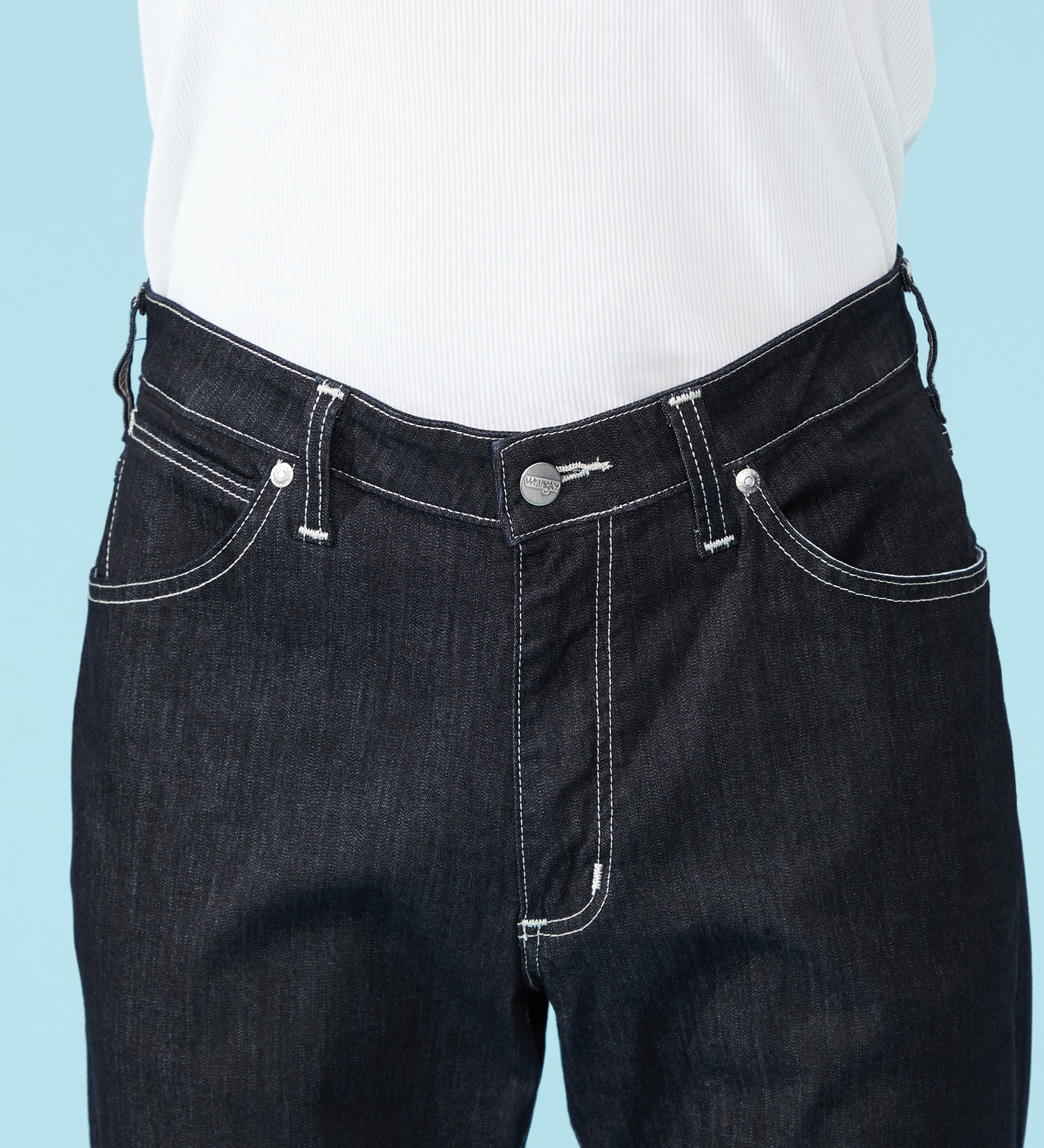 Wrangler(ラングラー)の【おまとめ割】【涼】吸汗速乾 ストレートデニムパンツ 夏用/梅雨も快適/ビジカジ|パンツ/デニム/ジーンズパンツ/メンズ|インディゴブルー