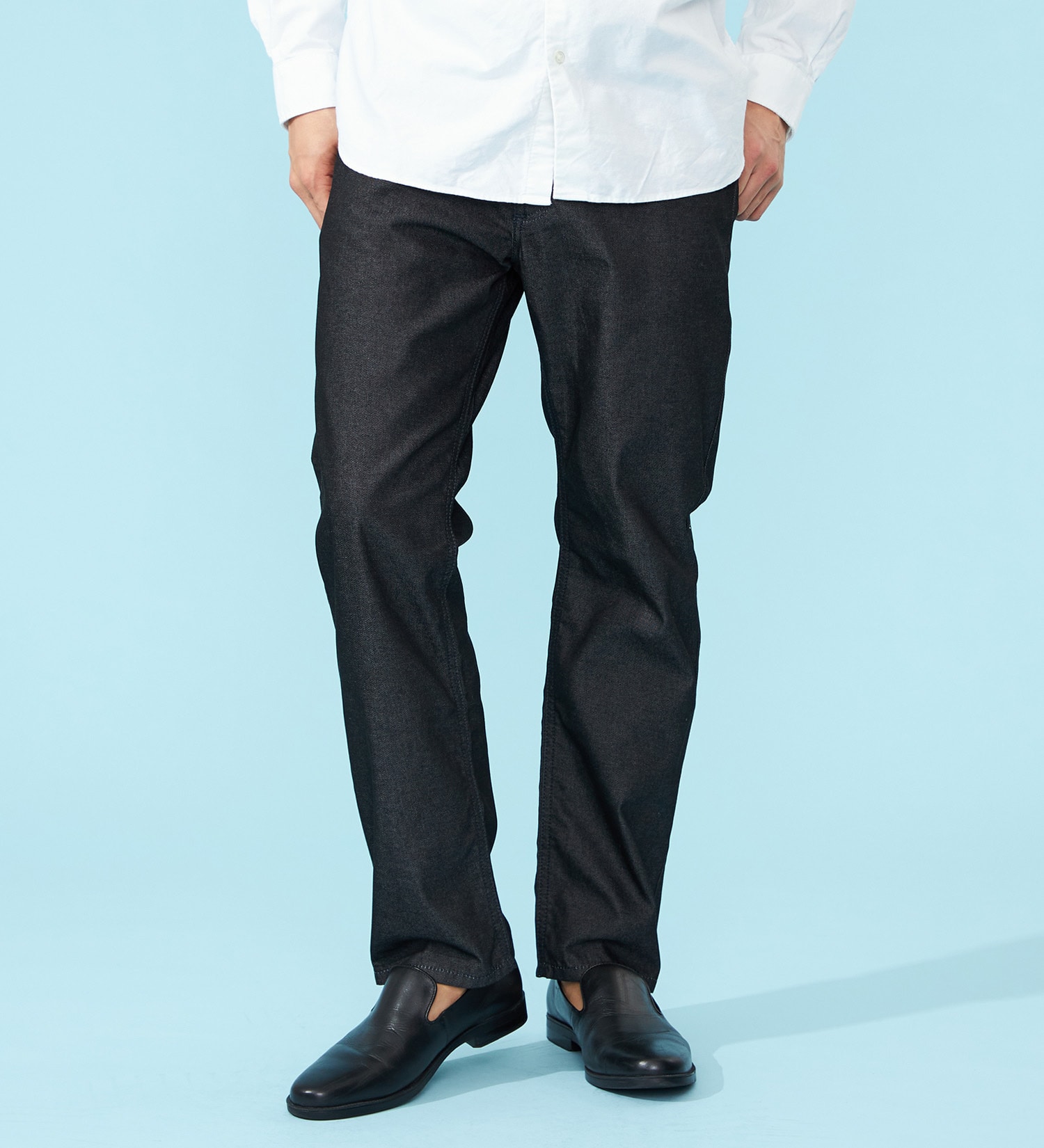 Wrangler(ラングラー)の【FINAL SALE】【涼】吸汗速乾 ストレートデニムパンツ 夏用/梅雨も快適/ビジカジ|パンツ/パンツ/メンズ|ブラック