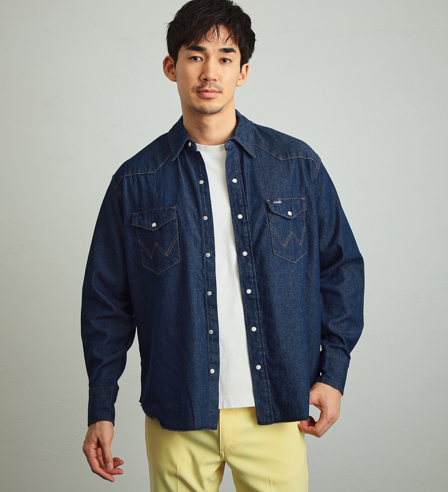 【WINTER SALE】【NewJeans着用】SPUR3月号掲載アイテム US ORIGINALS/127MW　デニムシャツ