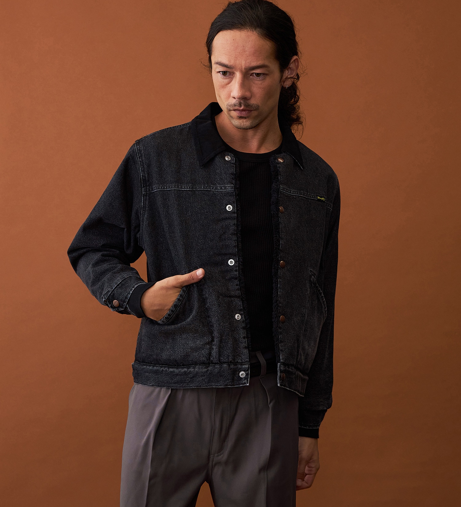 Wrangler(ラングラー)の【試着対象】Wrangler BOAデニムジャケット 227MJL|ジャケット/アウター/デニムジャケット/メンズ|ブラックデニム