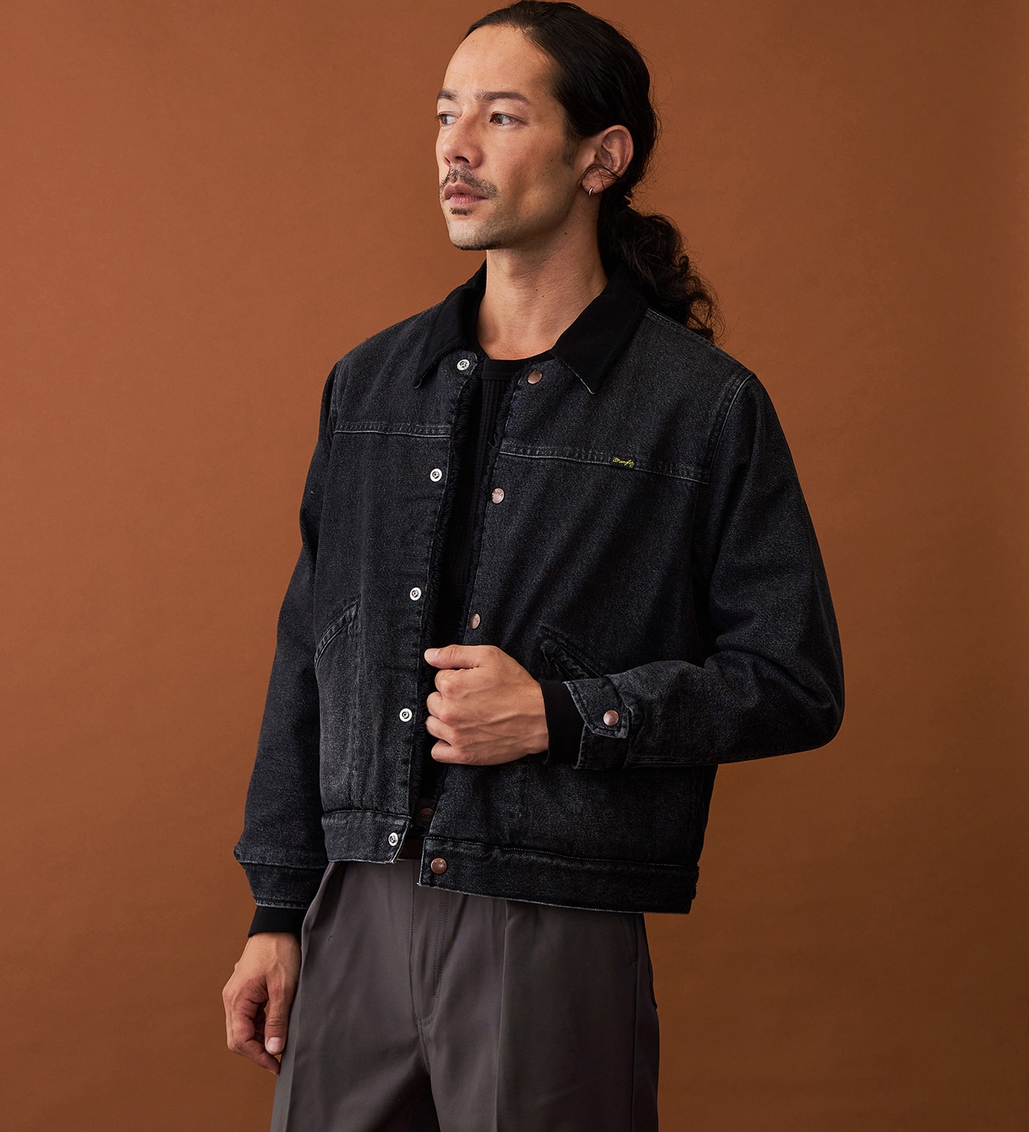 Wrangler(ラングラー)の【試着対象】Wrangler BOAデニムジャケット 227MJL|ジャケット/アウター/デニムジャケット/メンズ|ブラックデニム