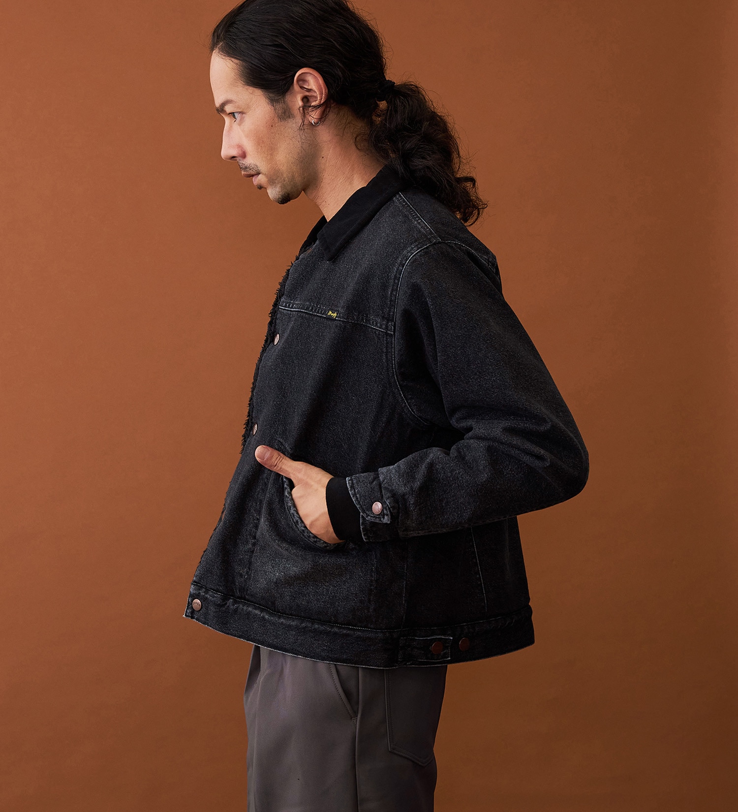 Wrangler(ラングラー)の【試着対象】Wrangler BOAデニムジャケット 227MJL|ジャケット/アウター/デニムジャケット/メンズ|ブラックデニム