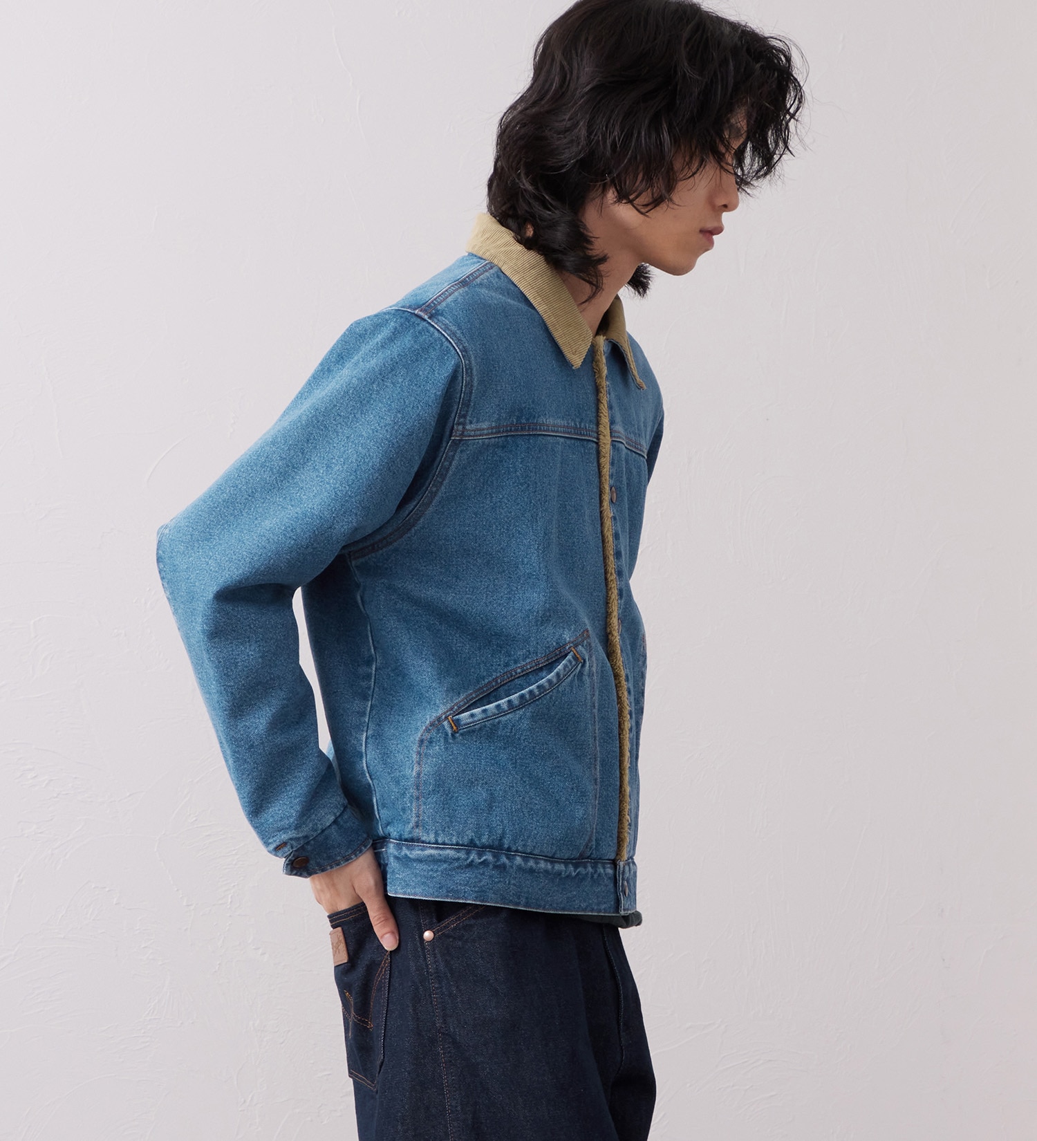 Wrangler(ラングラー)のSHORT BOA JACKET / ショートボアジャケット デニム|ジャケット/アウター/デニムジャケット/メンズ|中色ブルー
