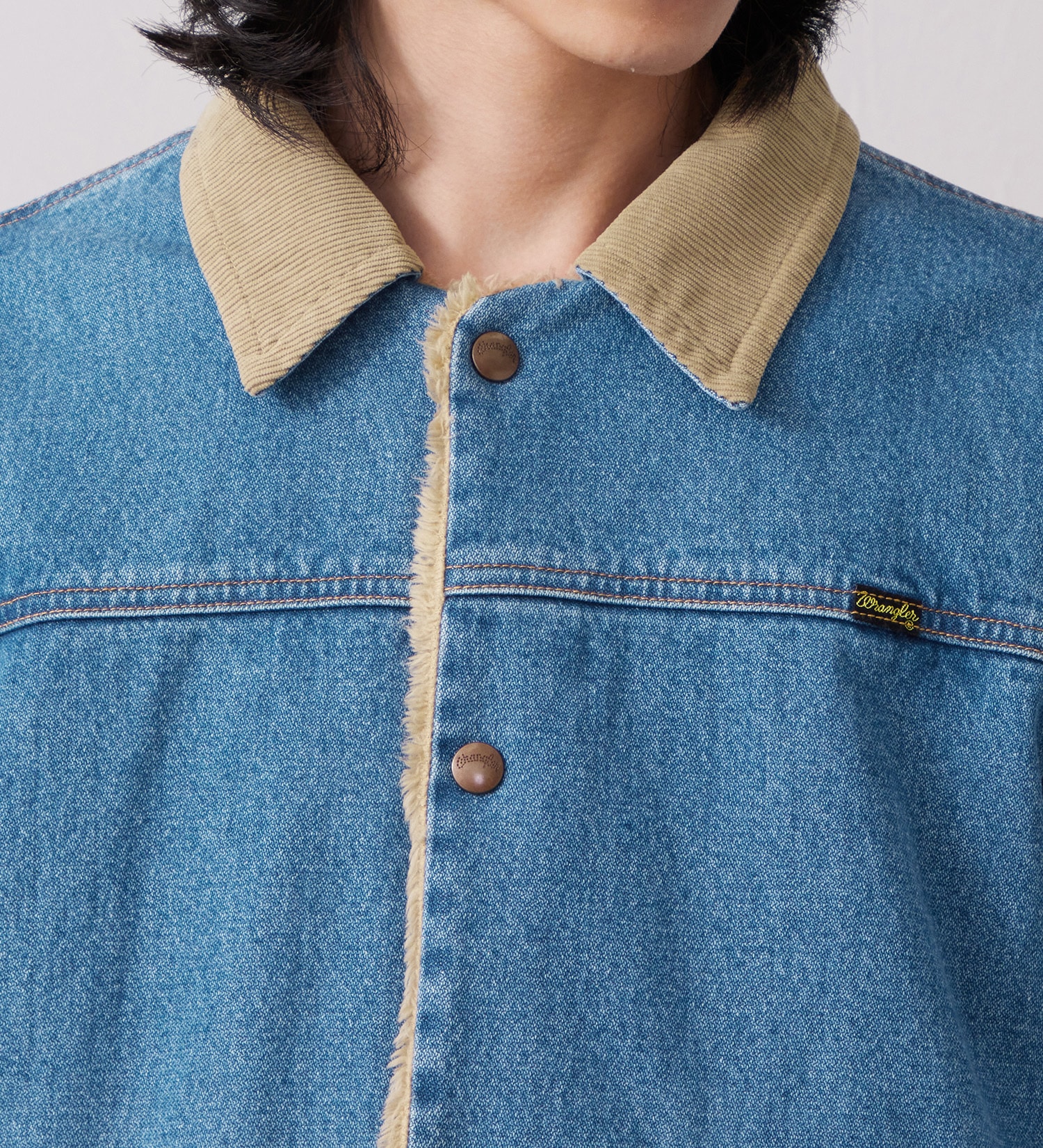 Wrangler(ラングラー)のSHORT BOA JACKET / ショートボアジャケット デニム|ジャケット/アウター/デニムジャケット/メンズ|中色ブルー