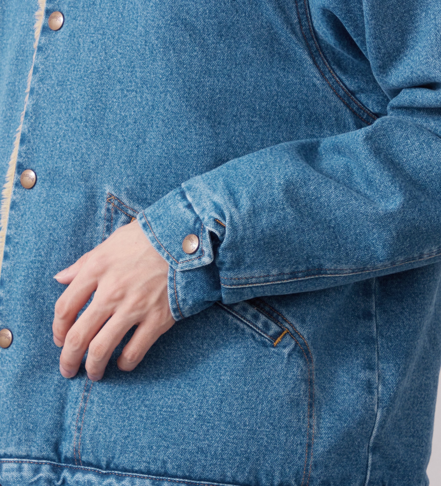 Wrangler(ラングラー)のSHORT BOA JACKET / ショートボアジャケット デニム|ジャケット/アウター/デニムジャケット/メンズ|中色ブルー