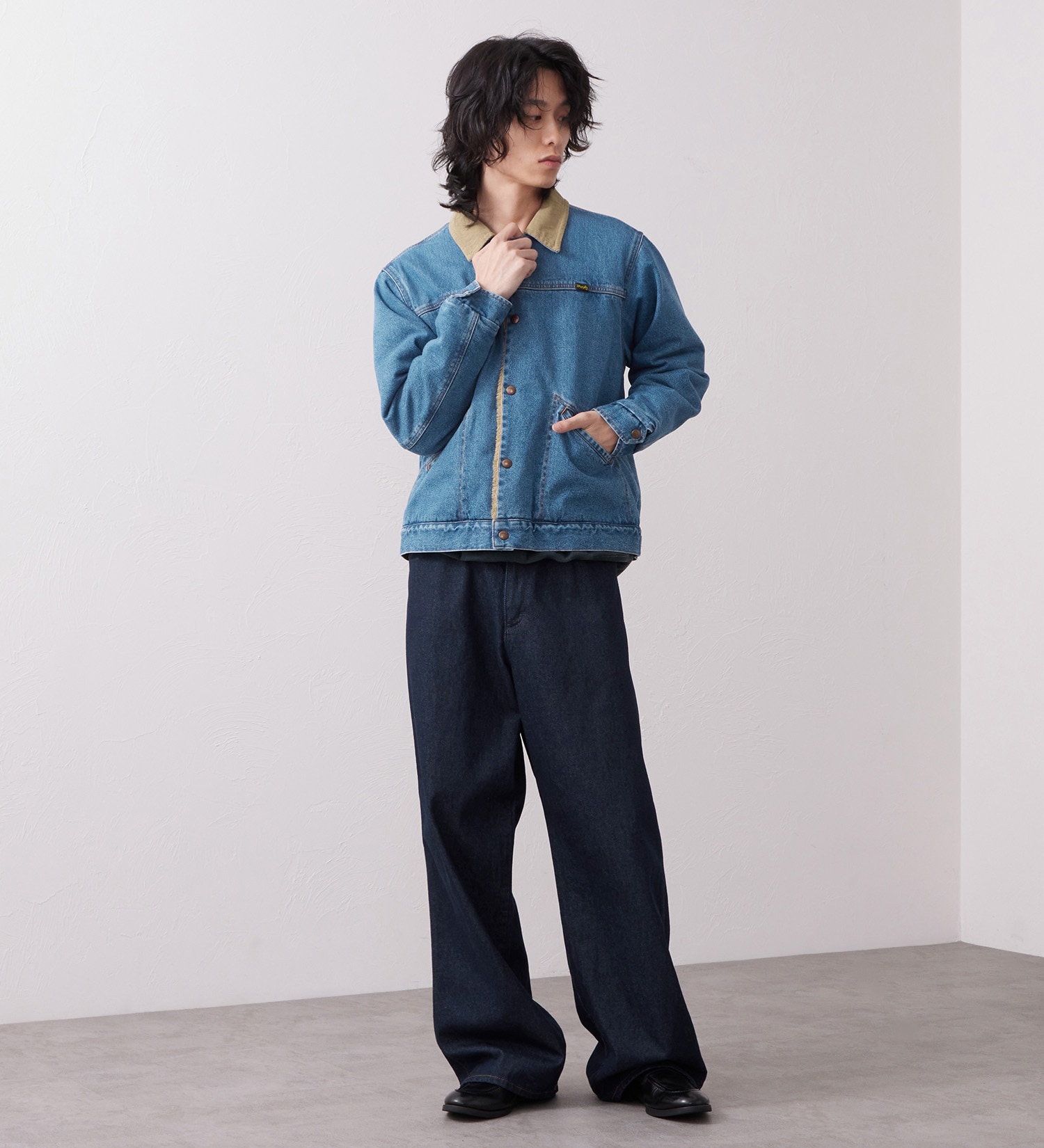Wrangler(ラングラー)のSHORT BOA JACKET / ショートボアジャケット デニム|ジャケット/アウター/デニムジャケット/メンズ|中色ブルー