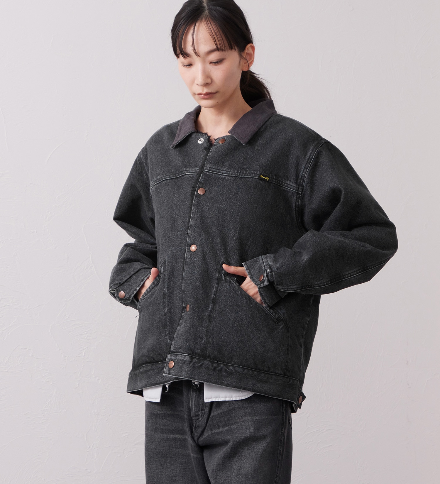 Wrangler(ラングラー)のSHORT BOA JACKET / ショートボアジャケット デニム|ジャケット/アウター/デニムジャケット/メンズ|ブラックデニム