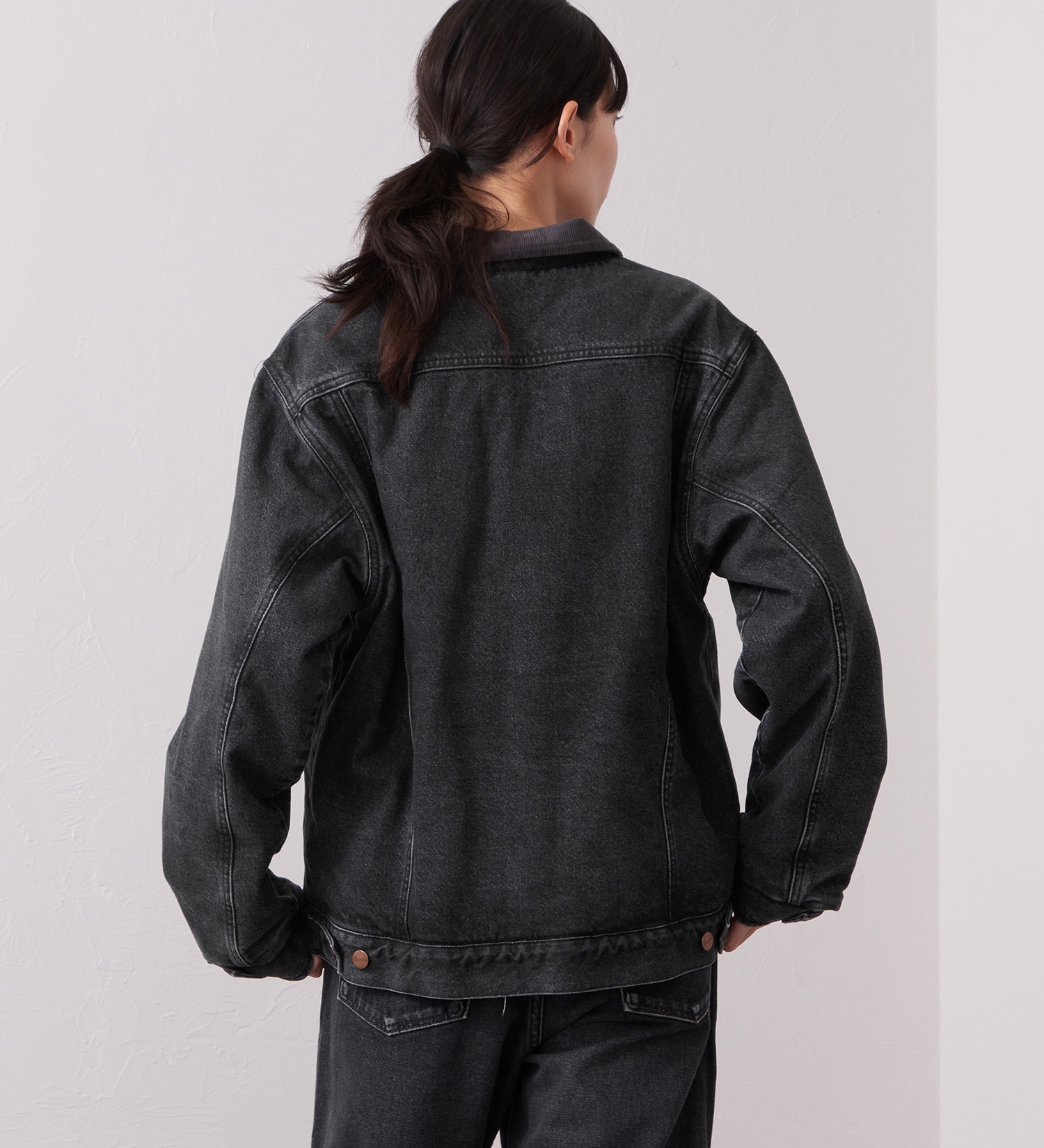 Wrangler(ラングラー)のSHORT BOA JACKET / ショートボアジャケット デニム|ジャケット/アウター/デニムジャケット/メンズ|ブラックデニム
