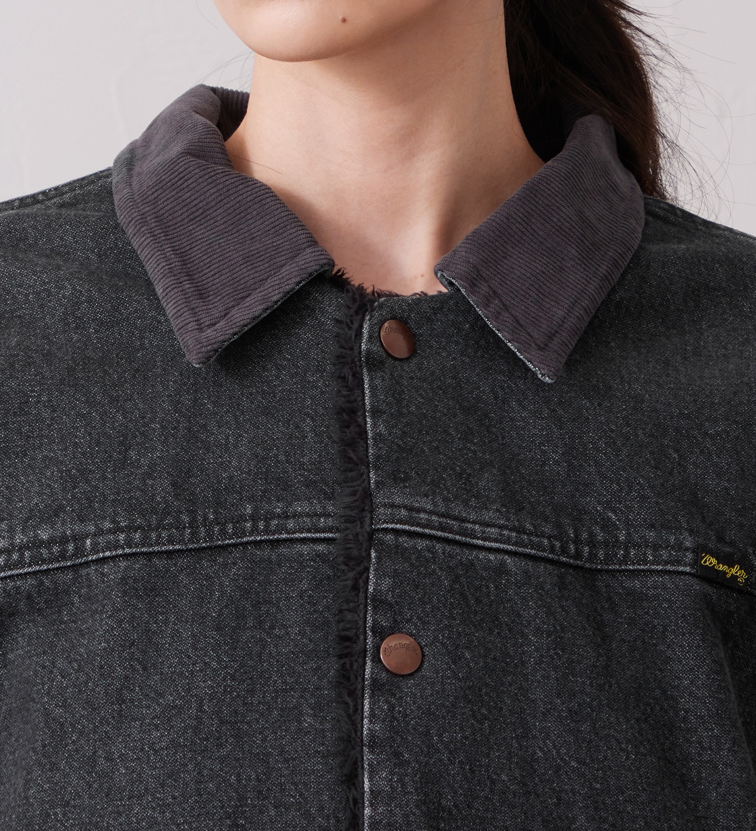Wrangler(ラングラー)のSHORT BOA JACKET / ショートボアジャケット デニム|ジャケット/アウター/デニムジャケット/メンズ|ブラックデニム