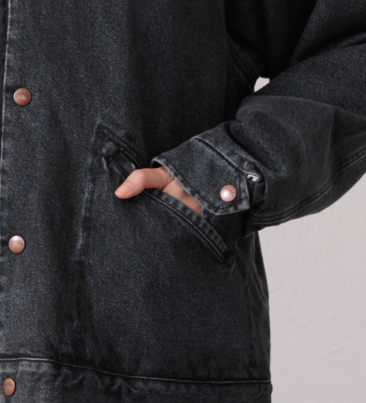 Wrangler(ラングラー)のSHORT BOA JACKET / ショートボアジャケット デニム|ジャケット/アウター/デニムジャケット/メンズ|ブラックデニム