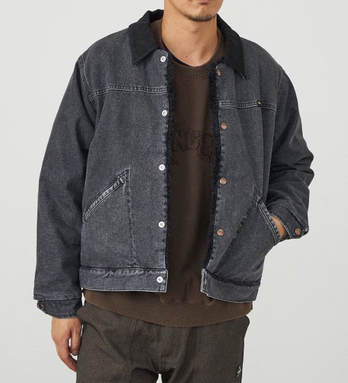 Wrangler(ラングラー)の【試着対象】【暖】SHORT BOA JACKET|ジャケット/アウター/デニムジャケット/メンズ|ブラックデニム