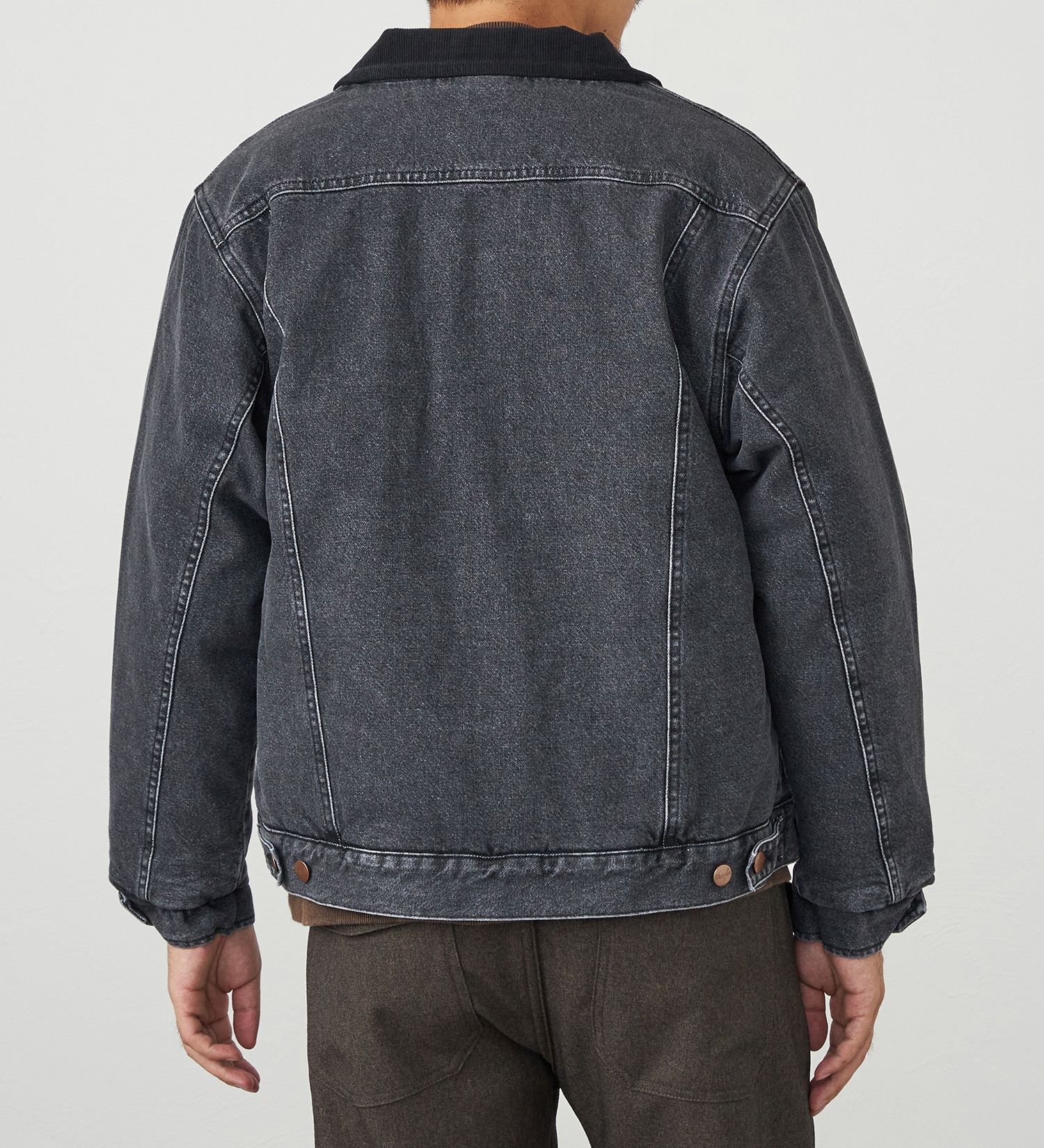 Wrangler(ラングラー)の【試着対象】【暖】SHORT BOA JACKET|ジャケット/アウター/デニムジャケット/メンズ|ブラックデニム