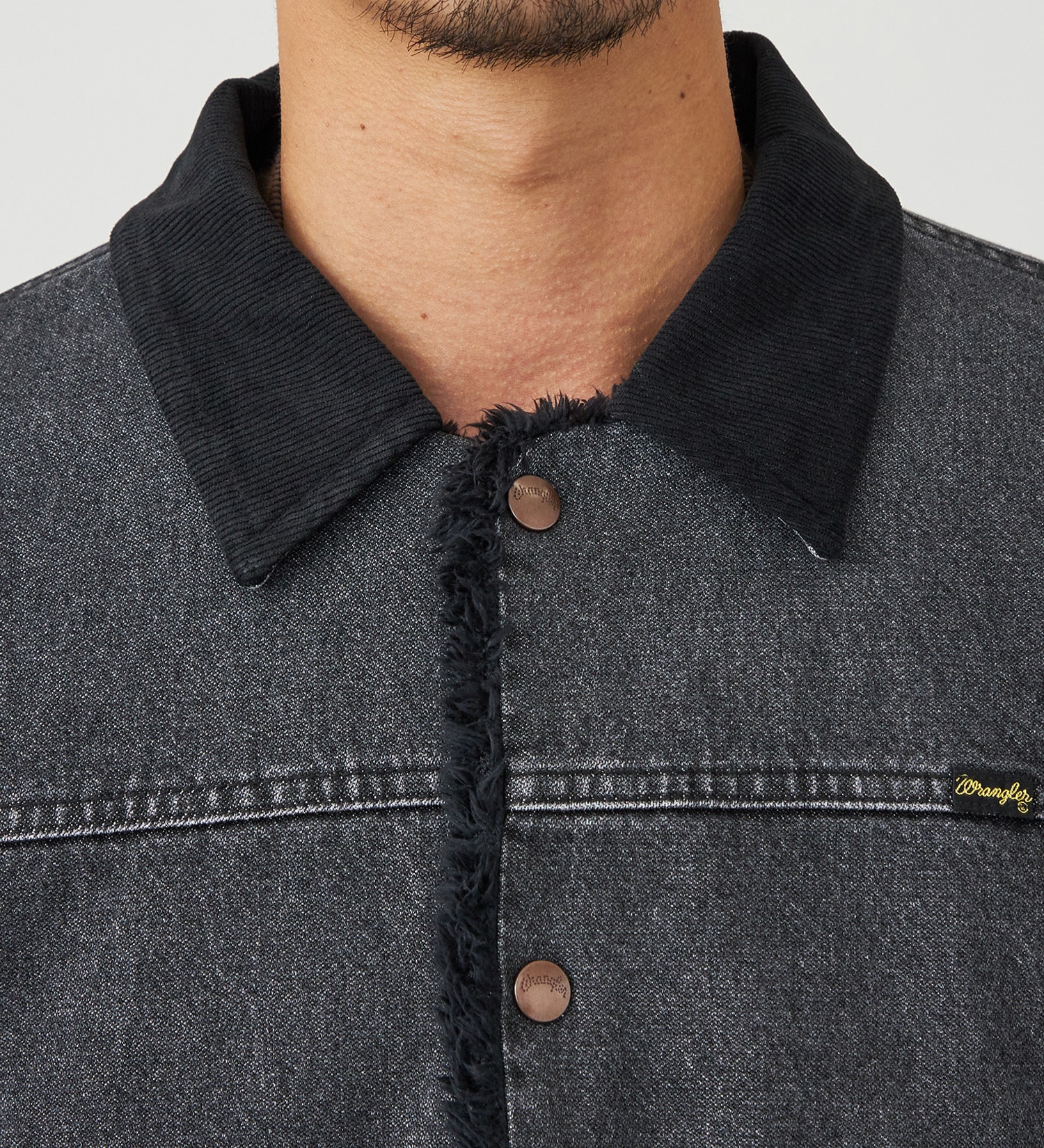 Wrangler(ラングラー)の【試着対象】【暖】SHORT BOA JACKET|ジャケット/アウター/デニムジャケット/メンズ|ブラックデニム