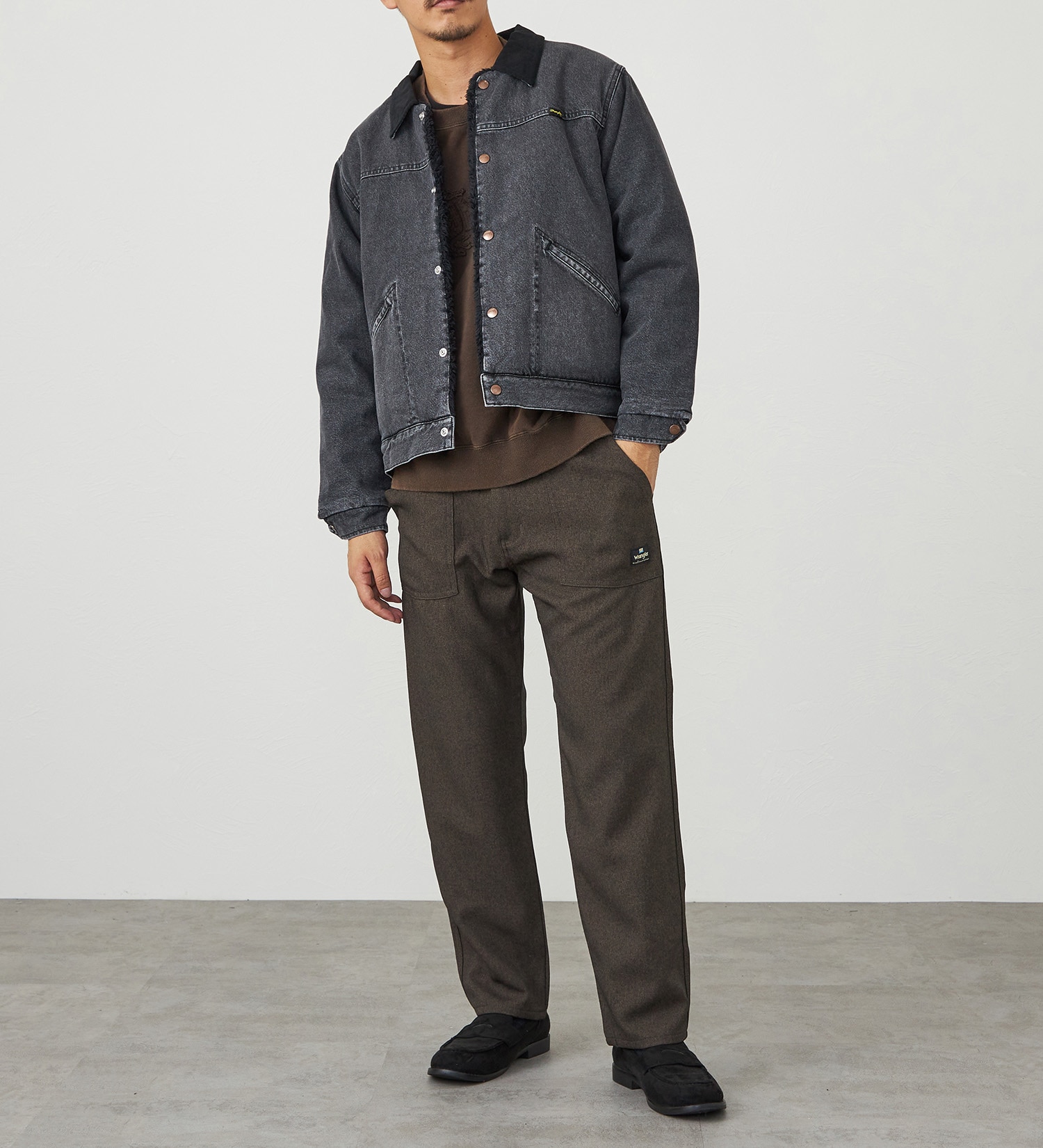 Wrangler(ラングラー)の【試着対象】【暖】SHORT BOA JACKET|ジャケット/アウター/デニムジャケット/メンズ|ブラックデニム