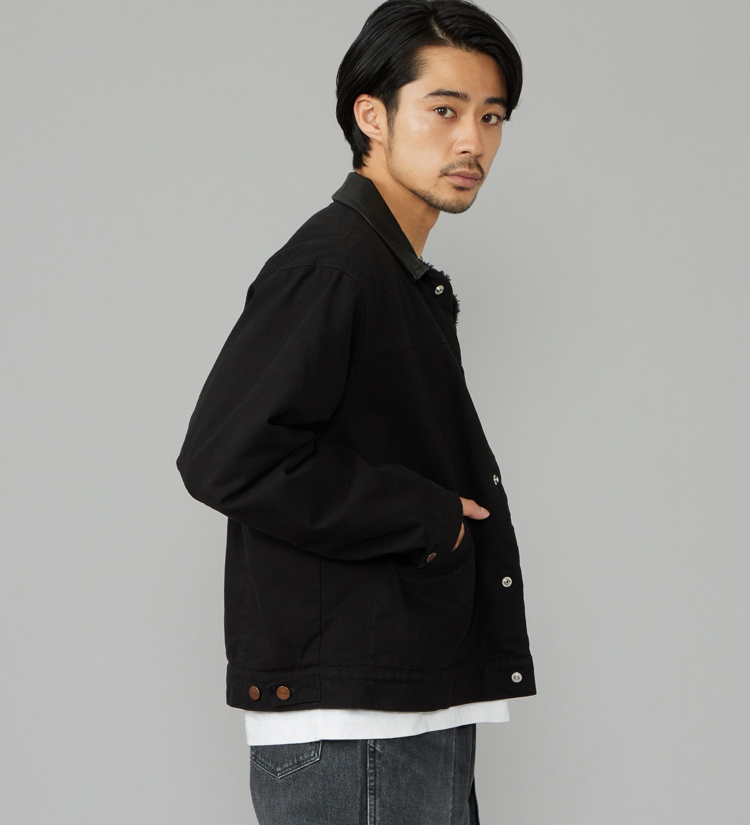 Wrangler(ラングラー)のSHORT BOA JACKET / ショートボアジャケット ダック素材|ジャケット/アウター/その他アウター/メンズ|ブラック