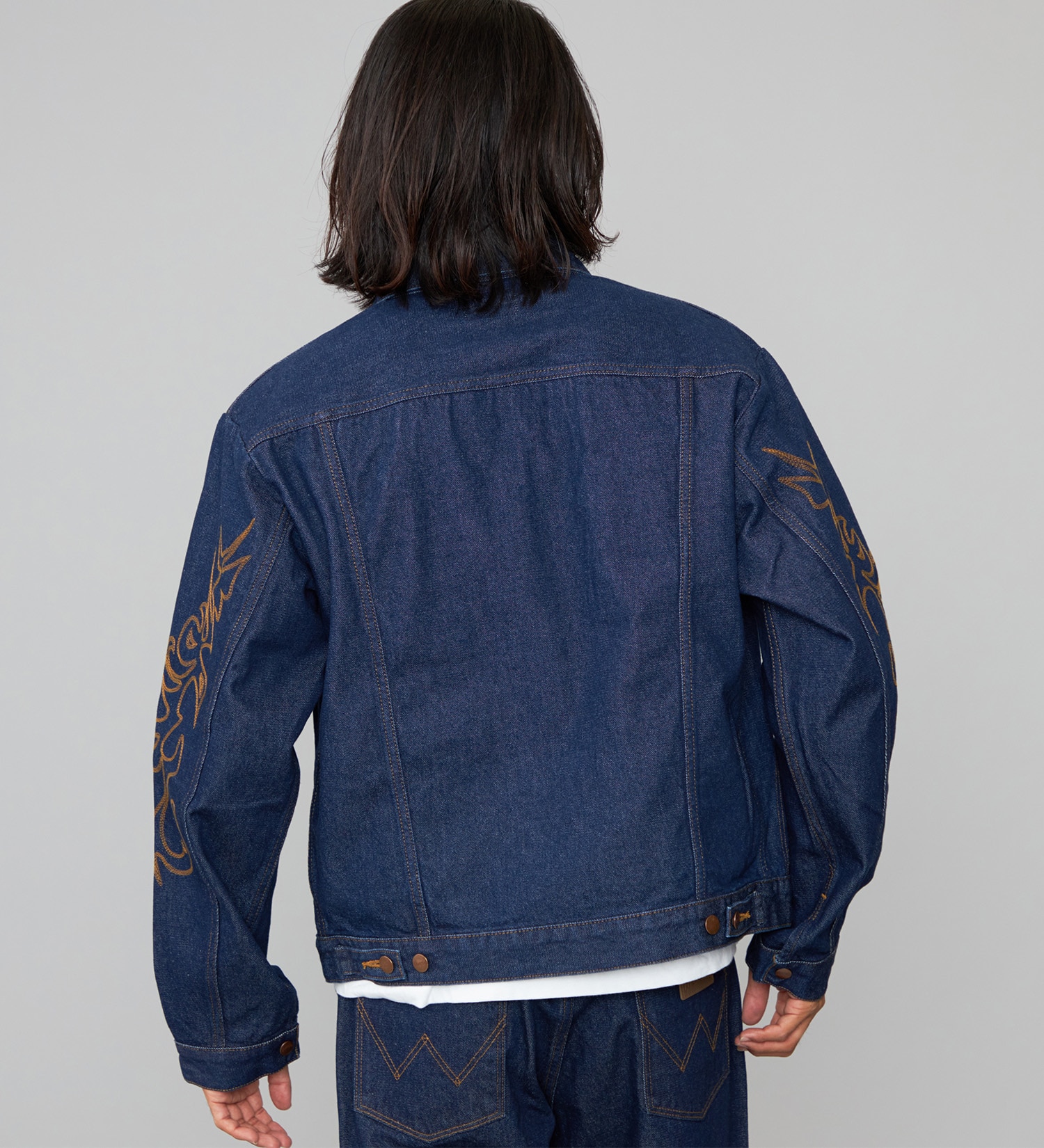 Wrangler(ラングラー)の【US ORIGINAL】24MJZ EMBROIERY デニムジャケット/刺繍|ジャケット/アウター/デニムジャケット/メンズ|インディゴブルー