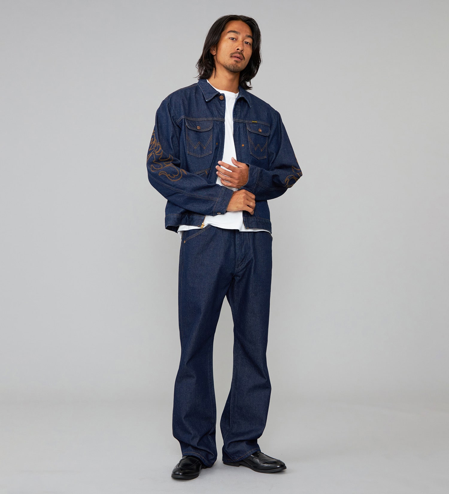 Wrangler(ラングラー)の【US ORIGINAL】24MJZ EMBROIERY デニムジャケット/刺繍|ジャケット/アウター/デニムジャケット/メンズ|インディゴブルー