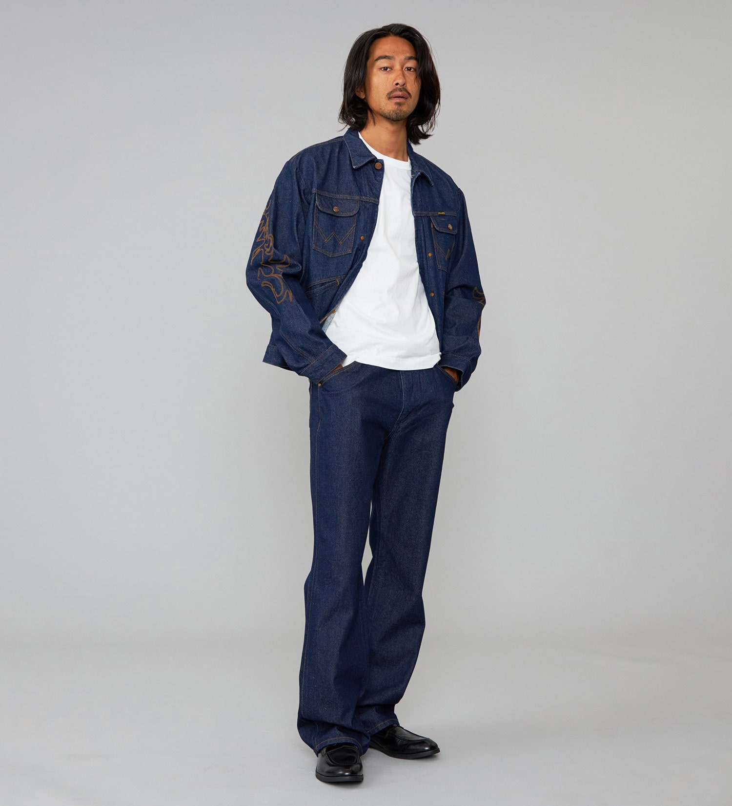 Wrangler(ラングラー)の【US ORIGINAL】24MJZ EMBROIERY デニムジャケット/刺繍|ジャケット/アウター/デニムジャケット/メンズ|インディゴブルー