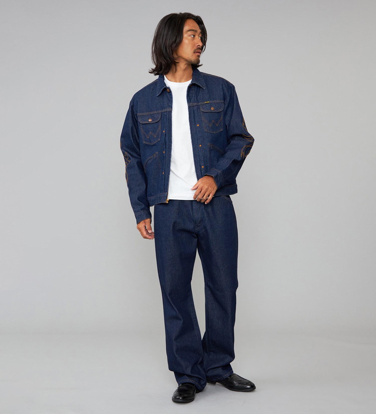 Wrangler(ラングラー)の【US ORIGINAL】24MJZ EMBROIERY デニムジャケット/刺繍|ジャケット/アウター/デニムジャケット/メンズ|インディゴブルー