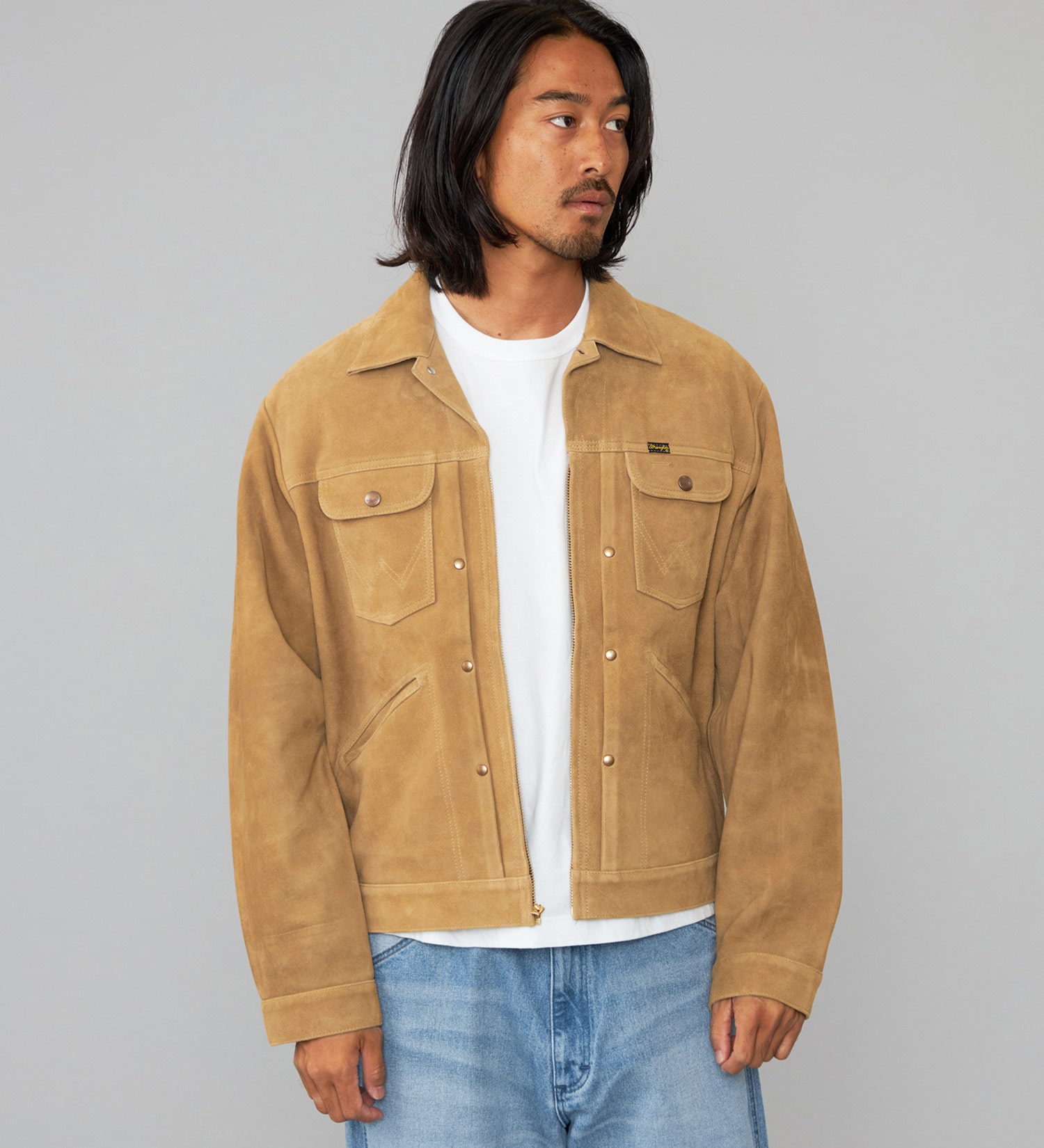 Wrangler(ラングラー)の24MJZ GOAT SUEDE LEATHER/ジップジャケット|ジャケット/アウター/その他アウター/メンズ|ライトブラウン