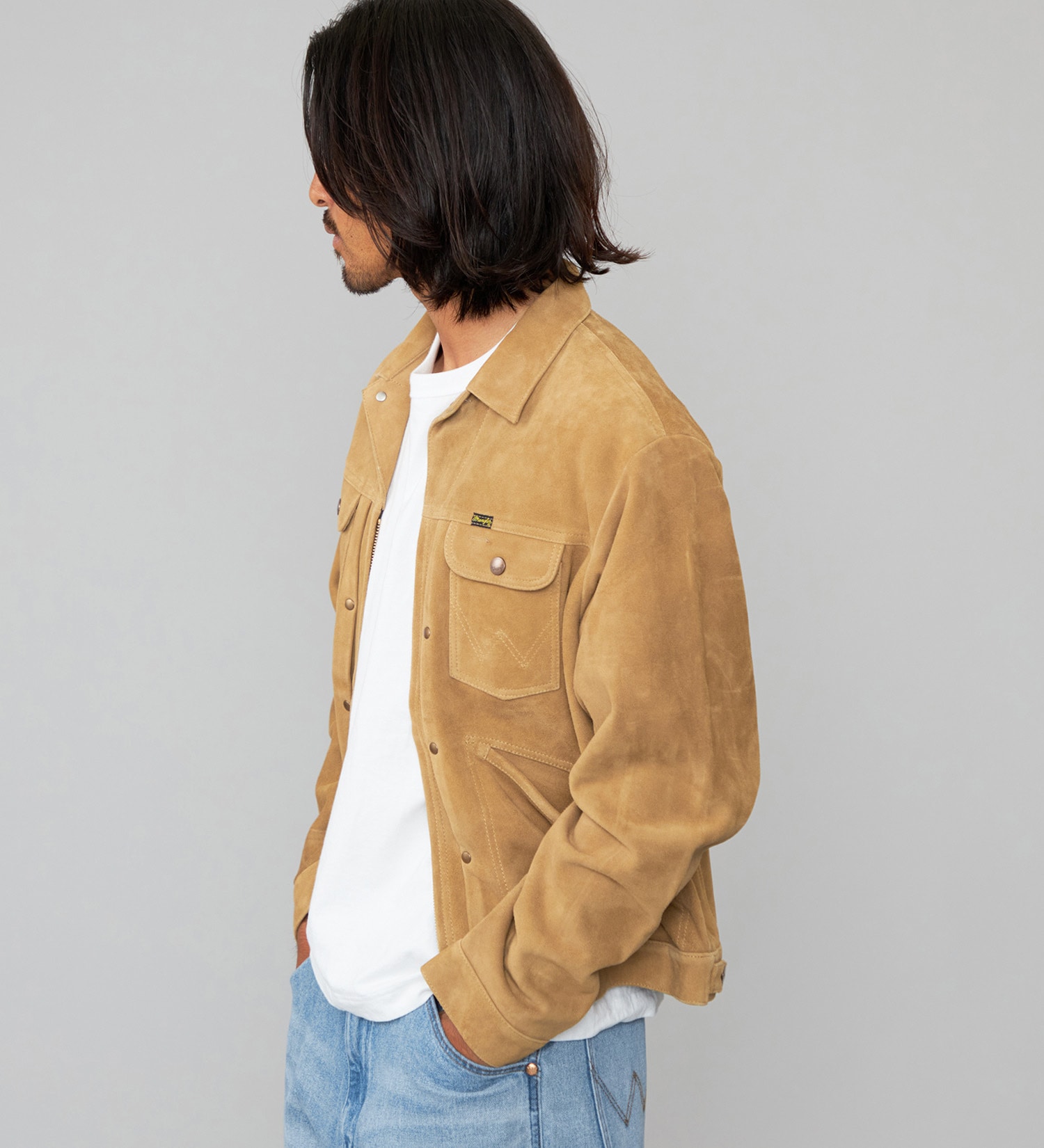 Wrangler(ラングラー)の24MJZ GOAT SUEDE LEATHER/ジップジャケット|ジャケット/アウター/その他アウター/メンズ|ライトブラウン