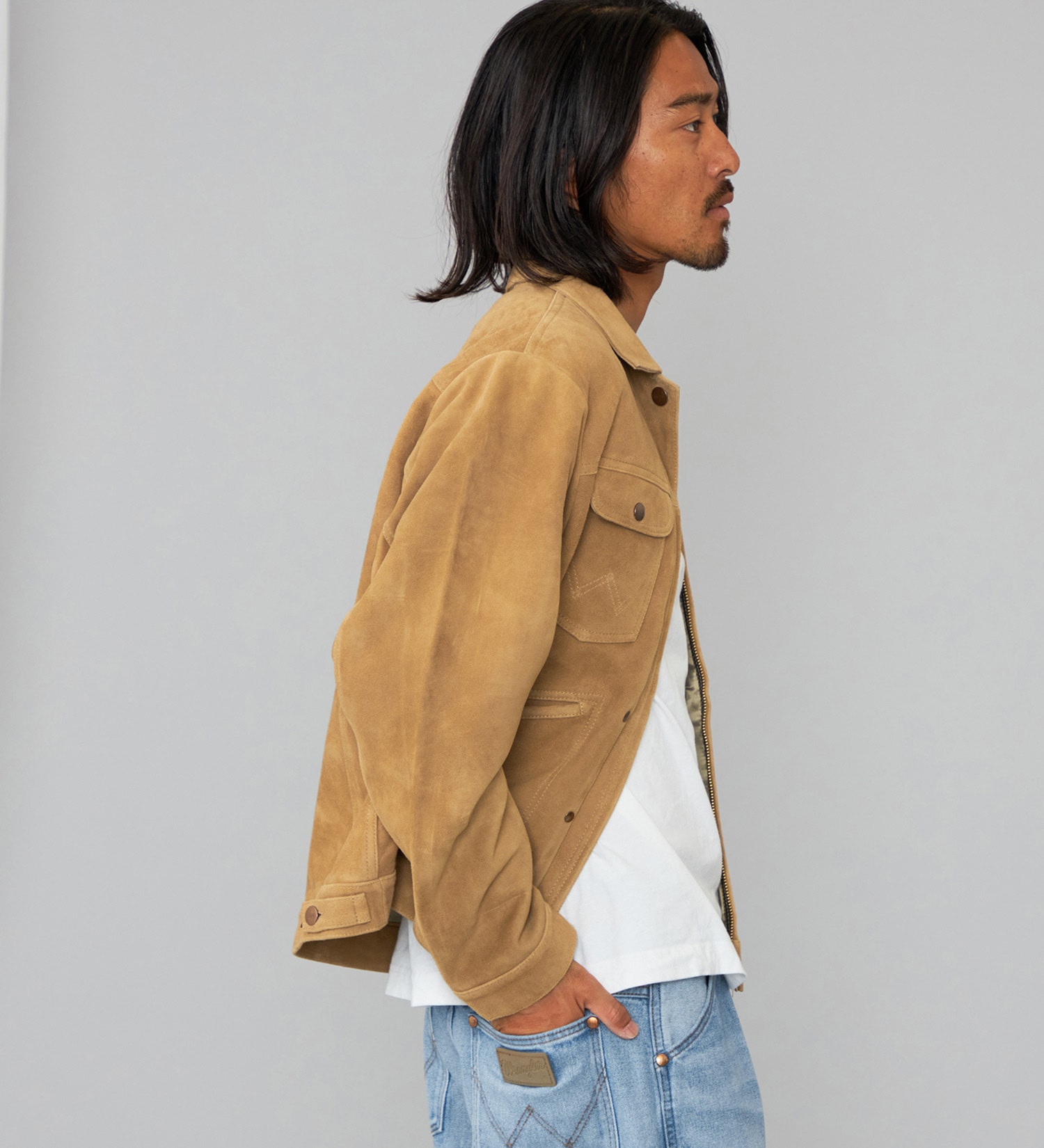 Wrangler(ラングラー)の24MJZ GOAT SUEDE LEATHER/ジップジャケット|ジャケット/アウター/その他アウター/メンズ|ライトブラウン