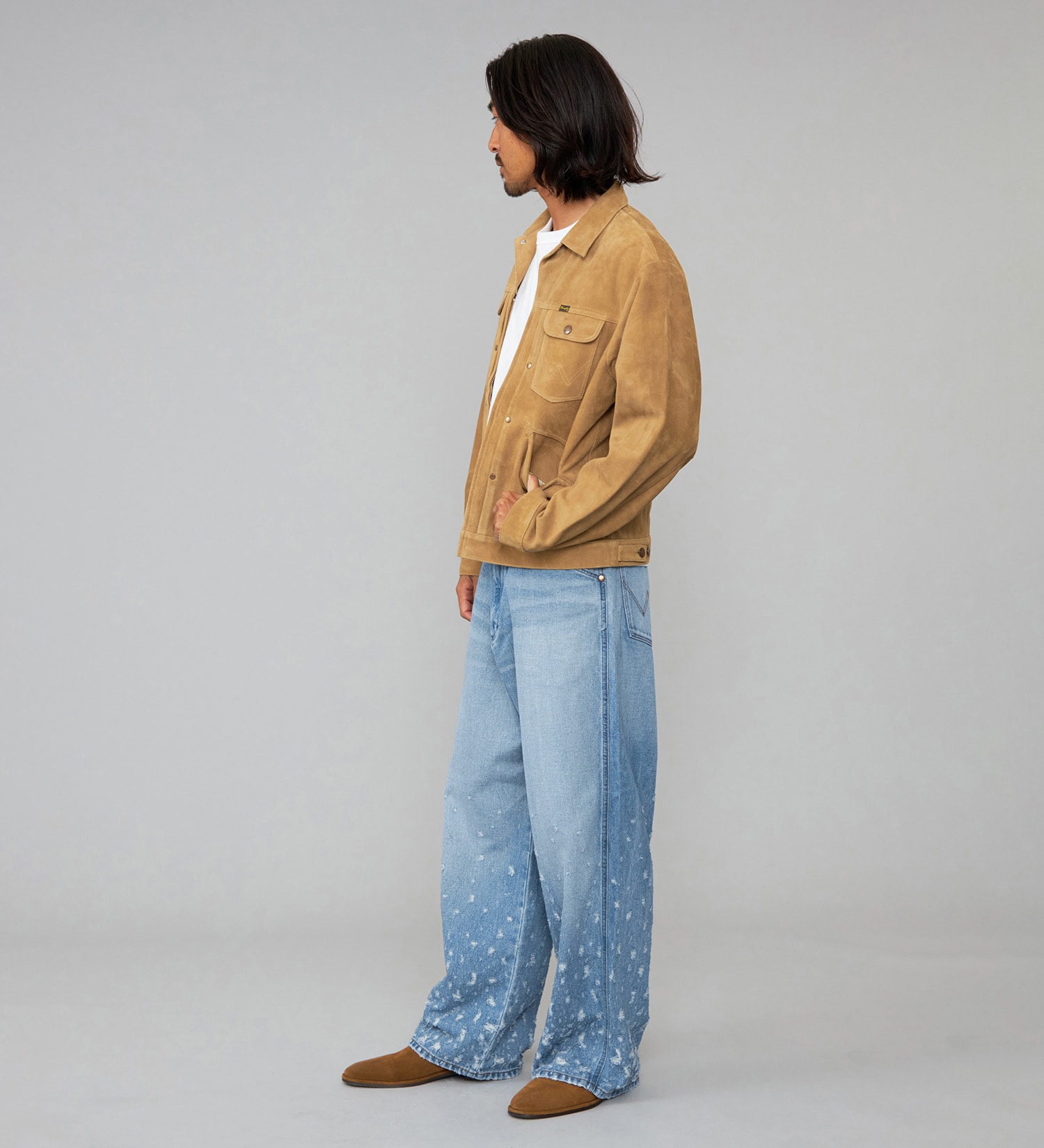 Wrangler(ラングラー)の24MJZ GOAT SUEDE LEATHER/ジップジャケット|ジャケット/アウター/その他アウター/メンズ|ライトブラウン