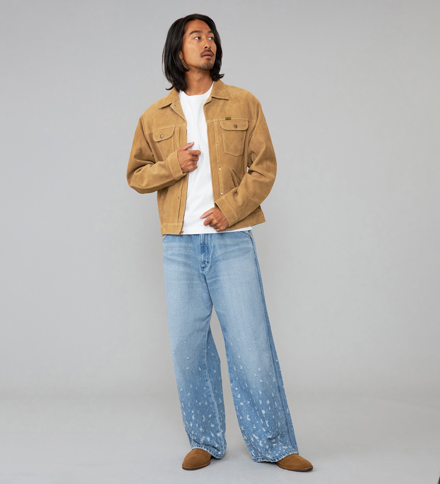 Wrangler(ラングラー)の24MJZ GOAT SUEDE LEATHER/ジップジャケット|ジャケット/アウター/その他アウター/メンズ|ライトブラウン