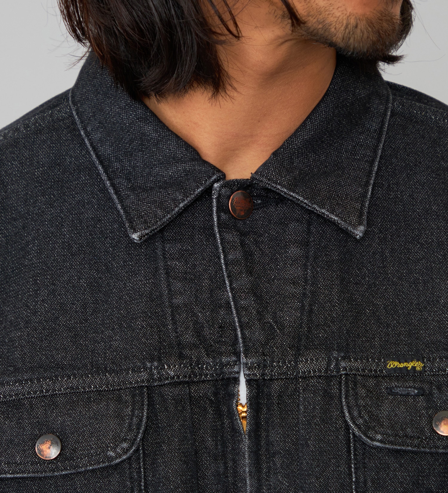 Wrangler(ラングラー)の【US ORIGINAL】24MJZ EMBROIERY デニムジャケット/刺繍|ジャケット/アウター/デニムジャケット/メンズ|ブラックデニム