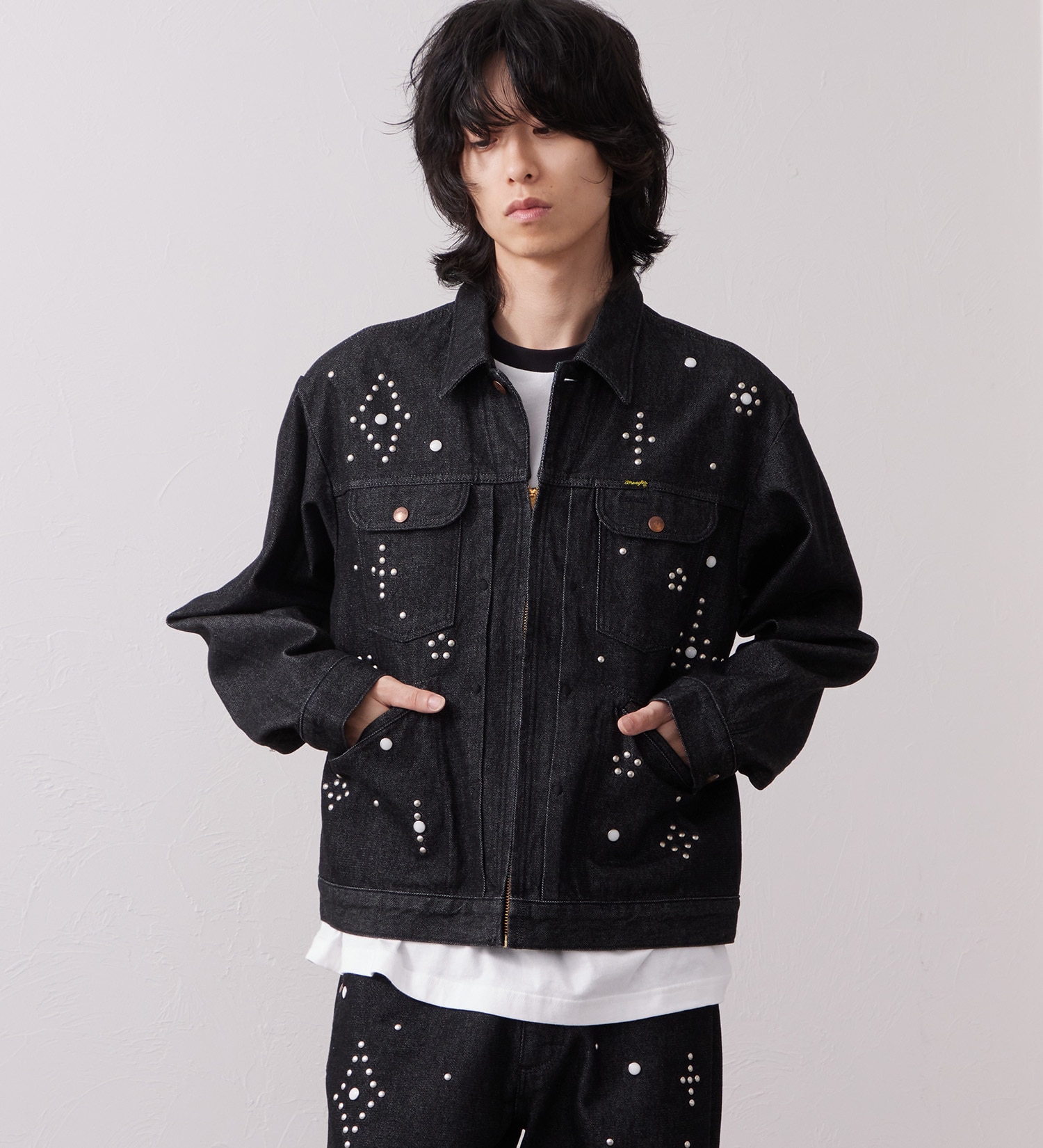 Wrangler(ラングラー)の24MJZ デニムジャケット スタッズ【US ORIGINAL】|ジャケット/アウター/デニムジャケット/メンズ|ブラックデニム